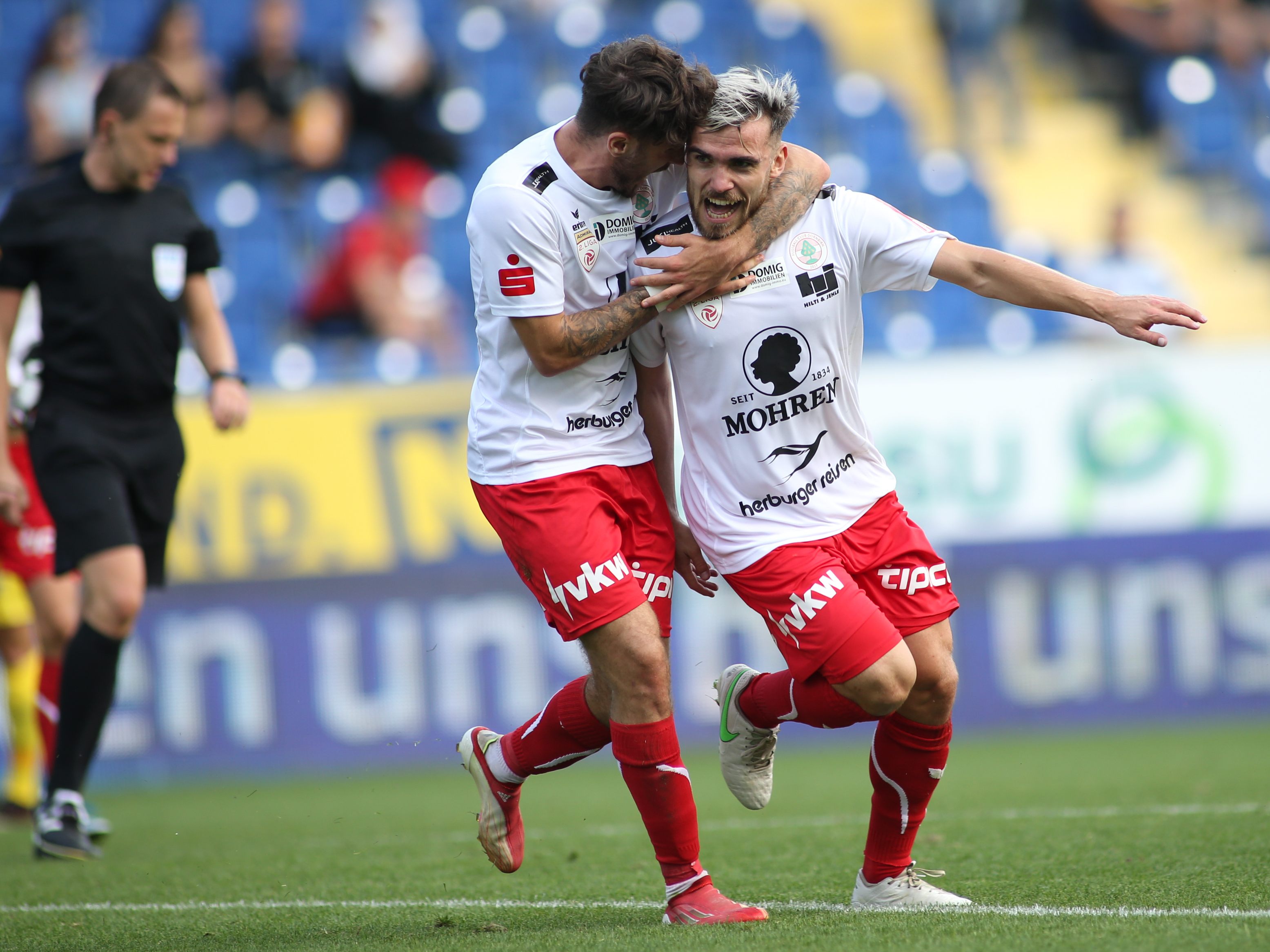 Gleich dreimal durften die Dornbirner heute jubeln. Gleich dreimal durften die Dornbirner heute jubeln.