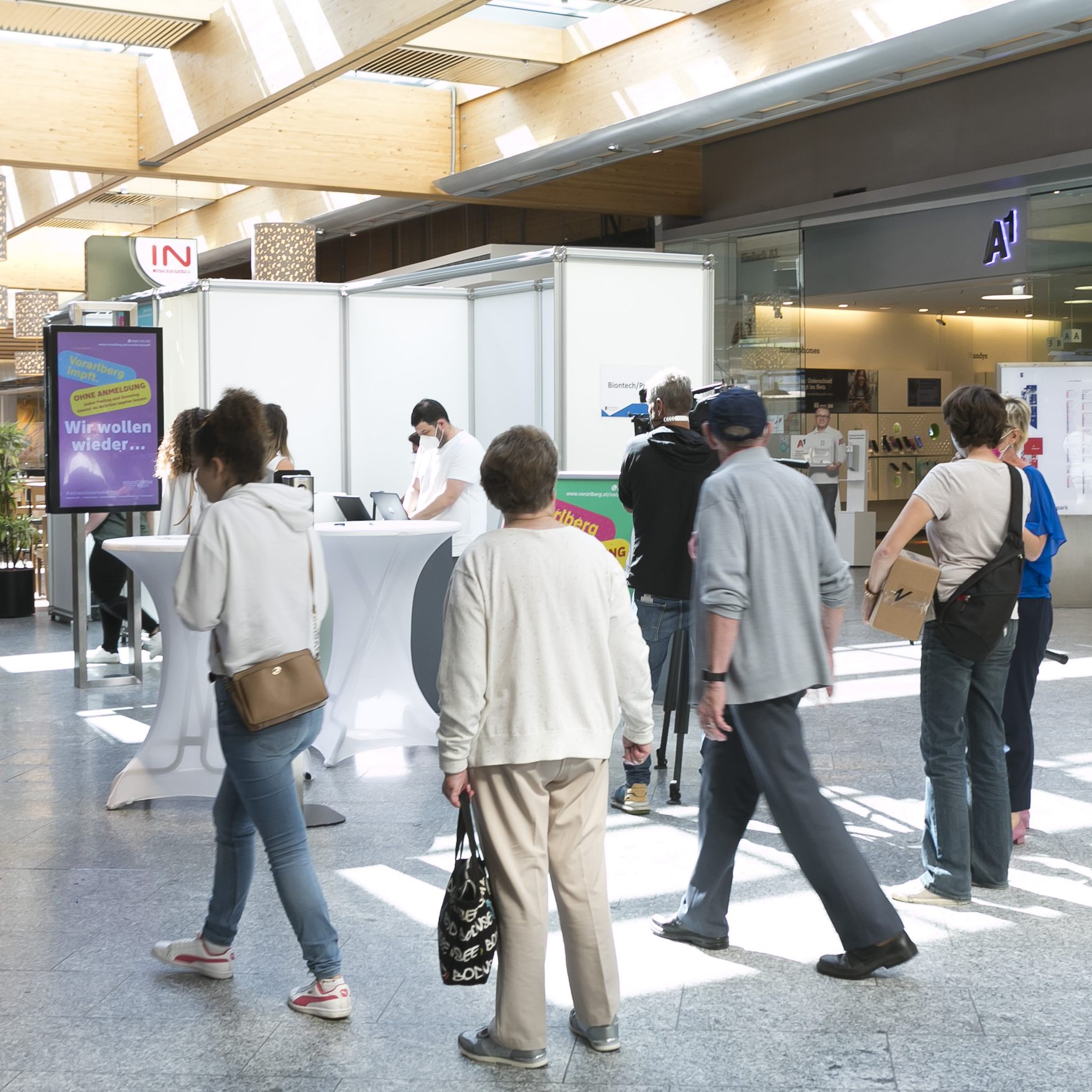 Die Impfstation im Zimba Park