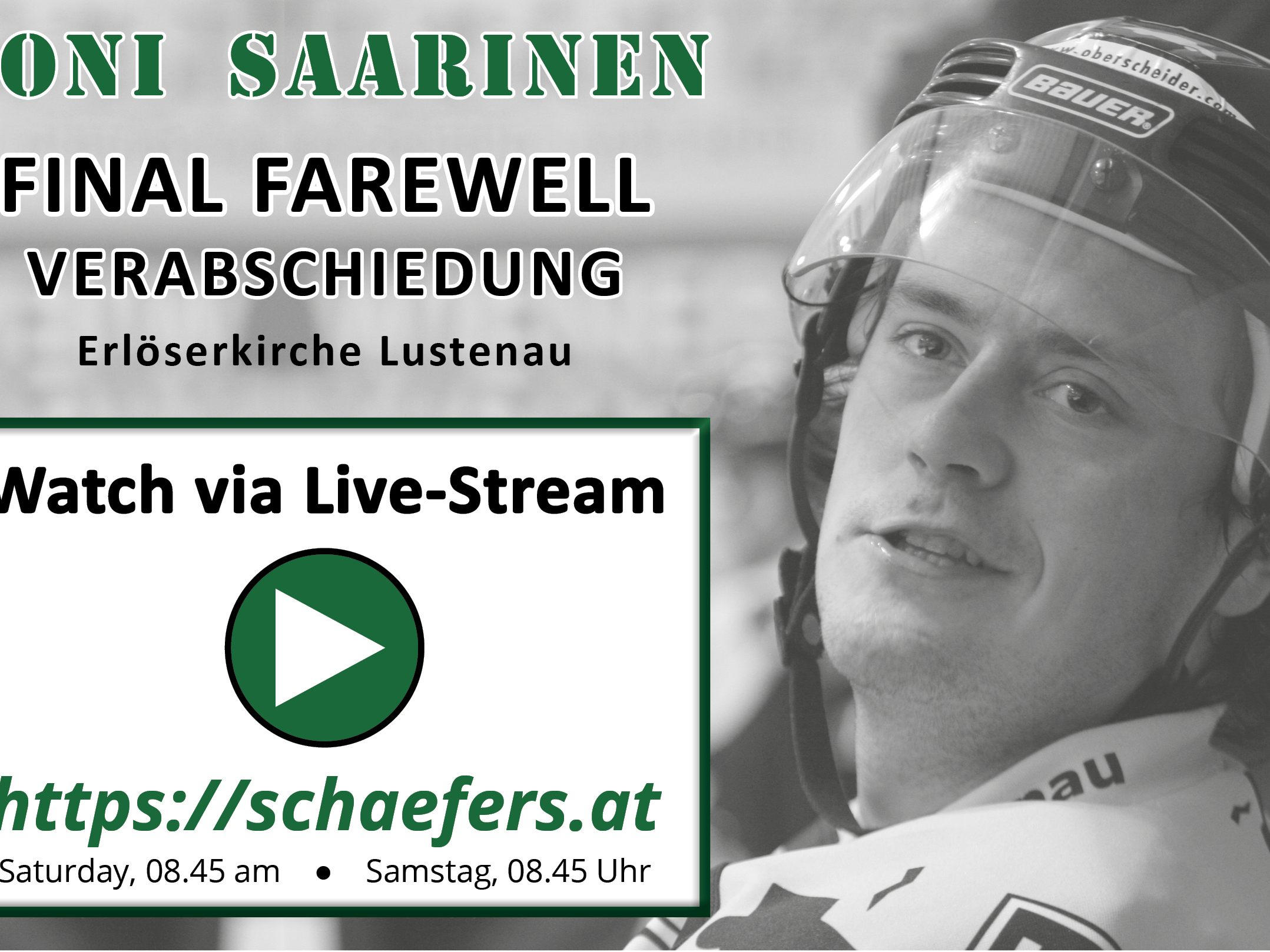 Verabschiedung Toni Saarinen via Live-Stream