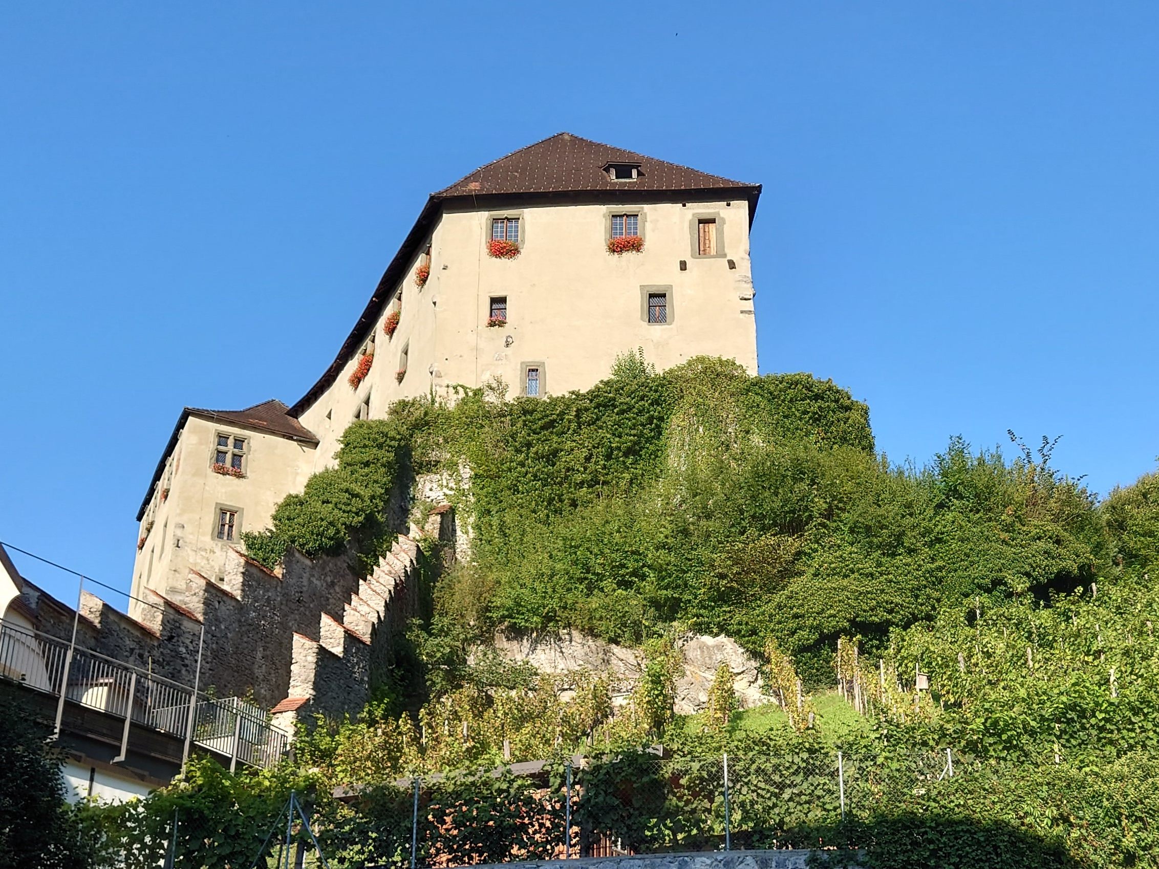 Unter dem Schutz der Burg wird am Samstag 18. September am Parkplatz der Schattenburg geimpft.