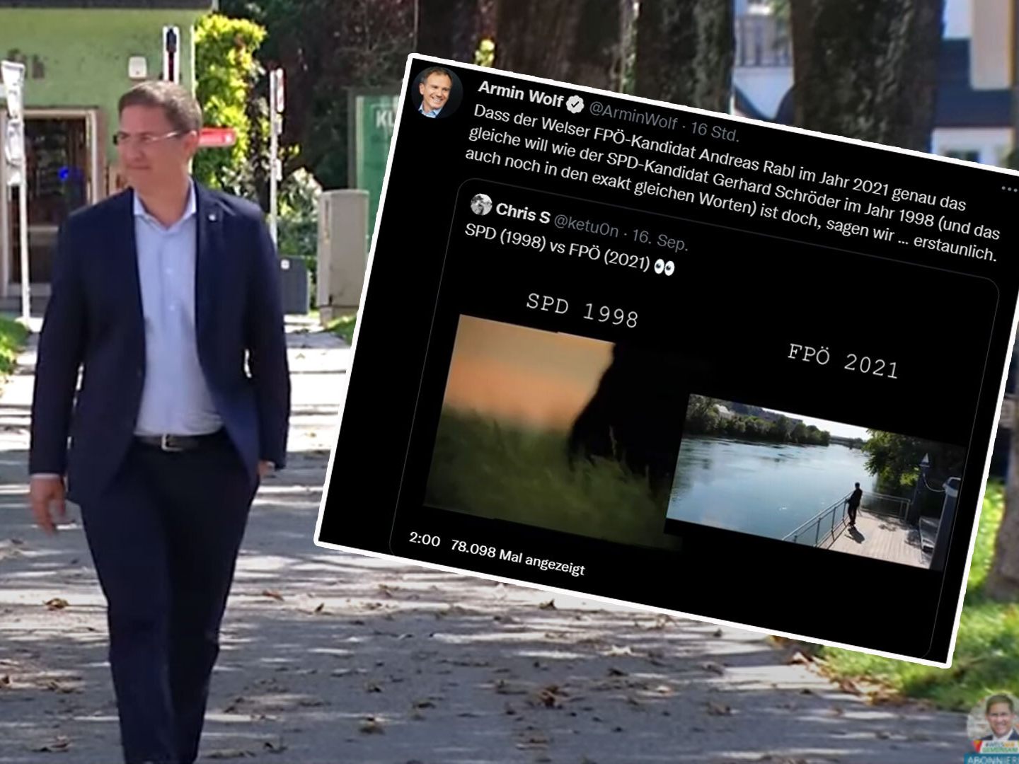 Aus Alt mach Neu: Die FPÖ fand ihre Vorlage in einem alten SPD-Wahlwerbespot. Aus Alt mach Neu: Die FPÖ fand ihre Vorlage in einem alten SPD-Wahlwerbespot.