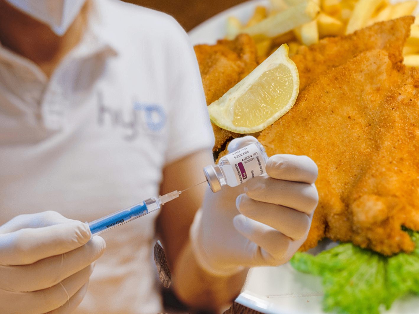 Wer sich in Wien-Margareten impfen lässt, kriegt u.a. ein Schnitzel dazu.