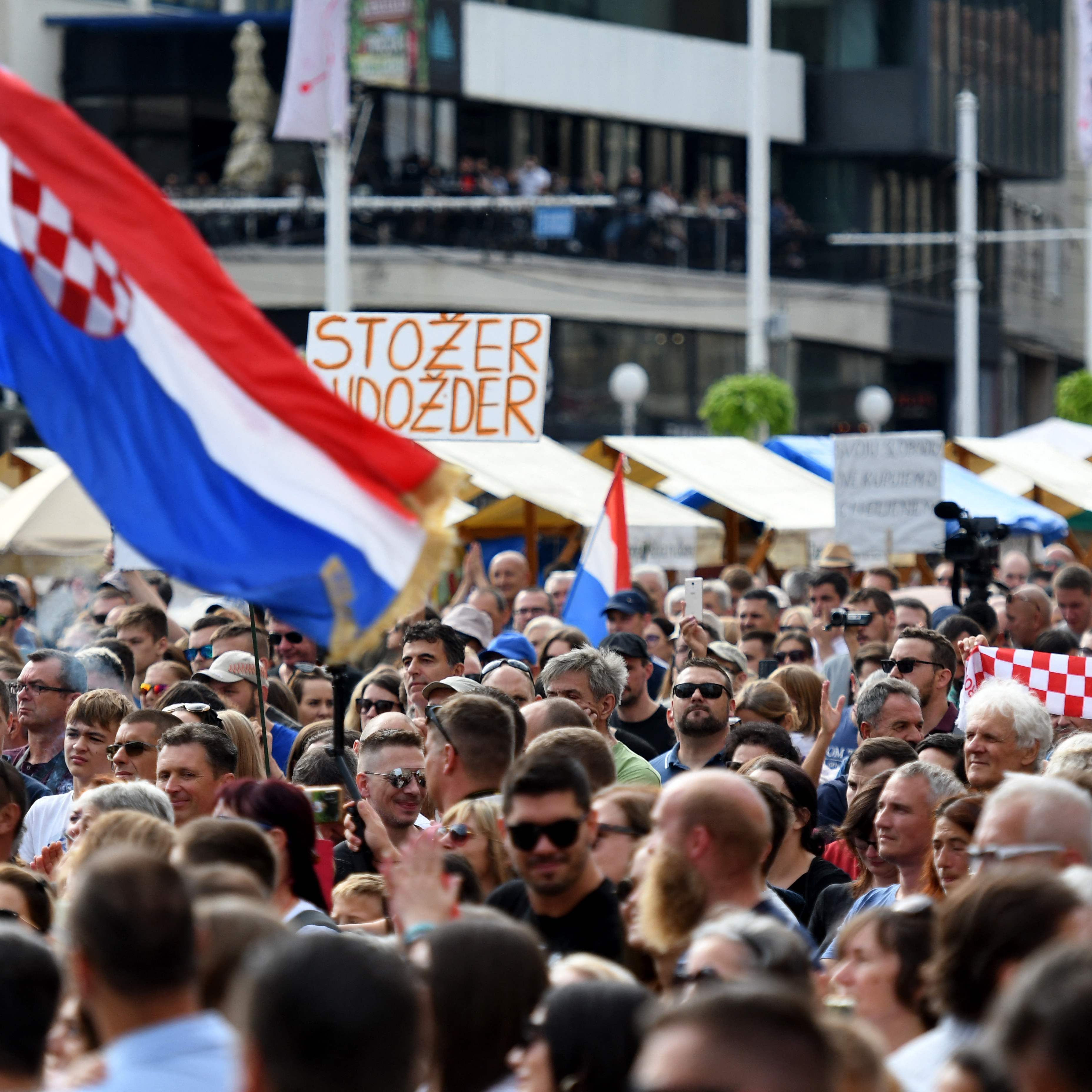 Proteste in Zagreb.