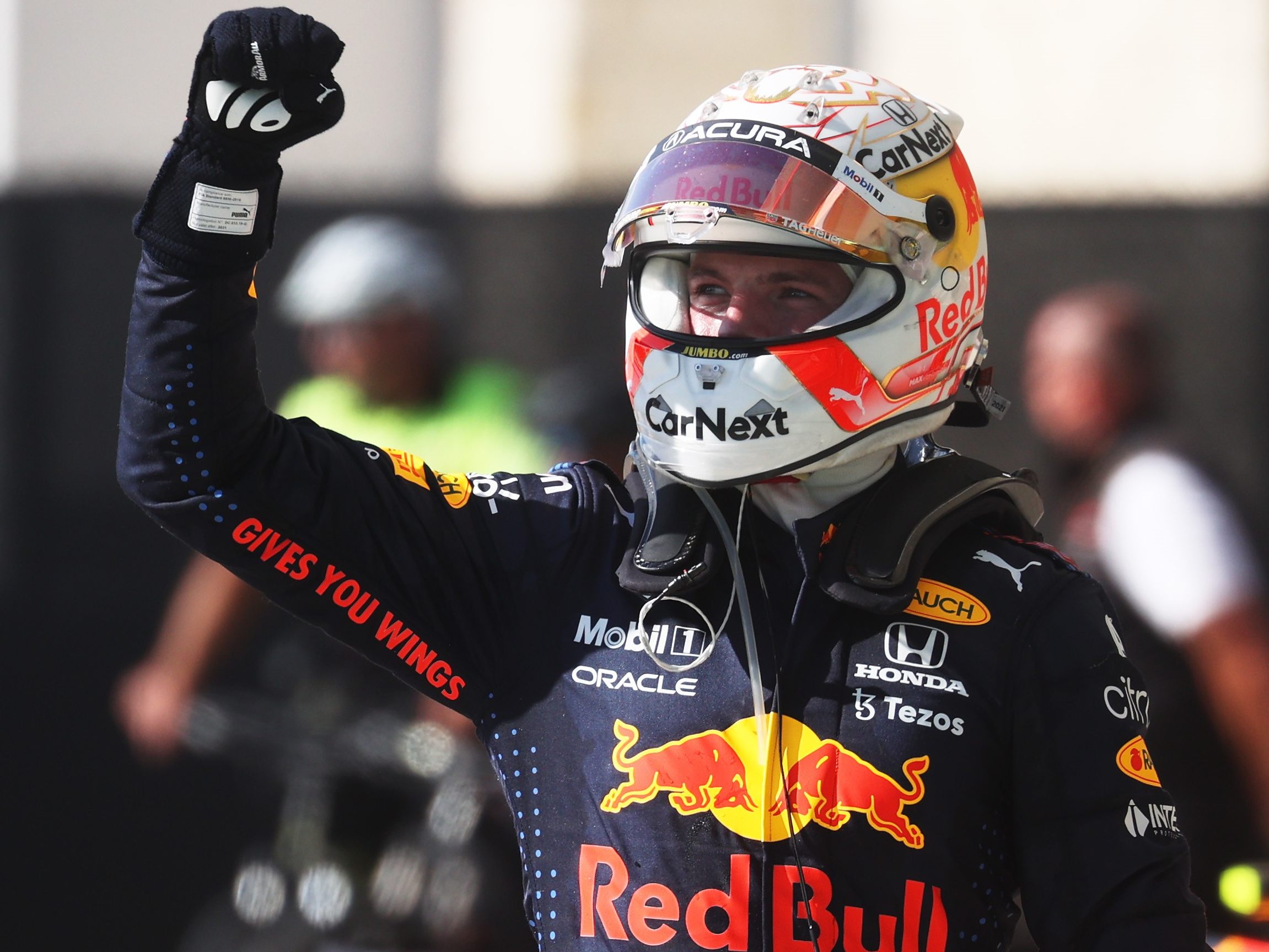 Der Sieger, Max Verstappen aus den Niederlanden. Der Sieger, Max Verstappen aus den Niederlanden.