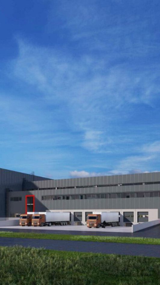 Visualisierung des neuen Head-Zentrallagers in Oberösterreich.
