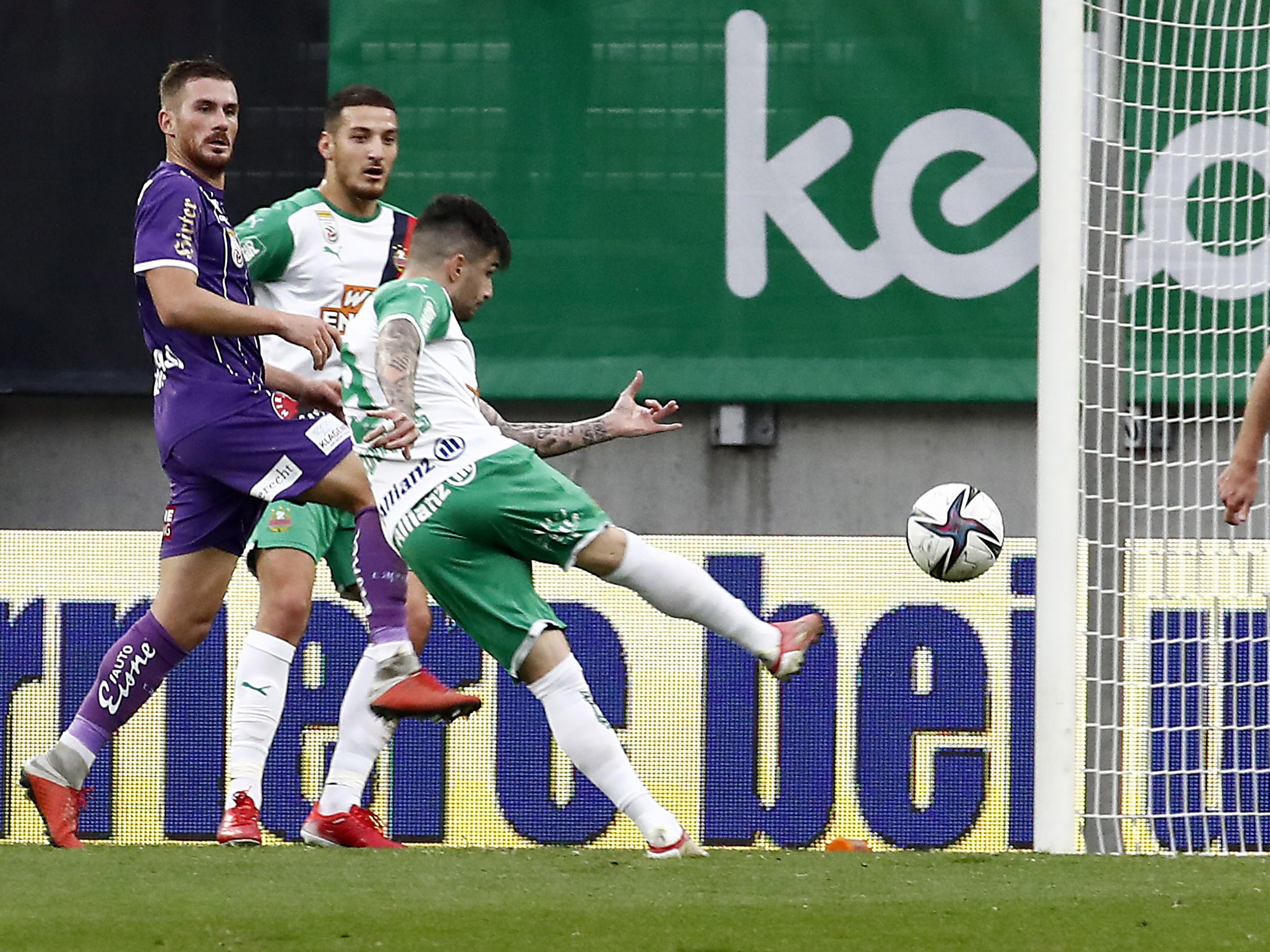 Rapid traf zum 1:1 gegen Austria Klagenfurt. Rapid traf zum 1:1 gegen Austria Klagenfurt.