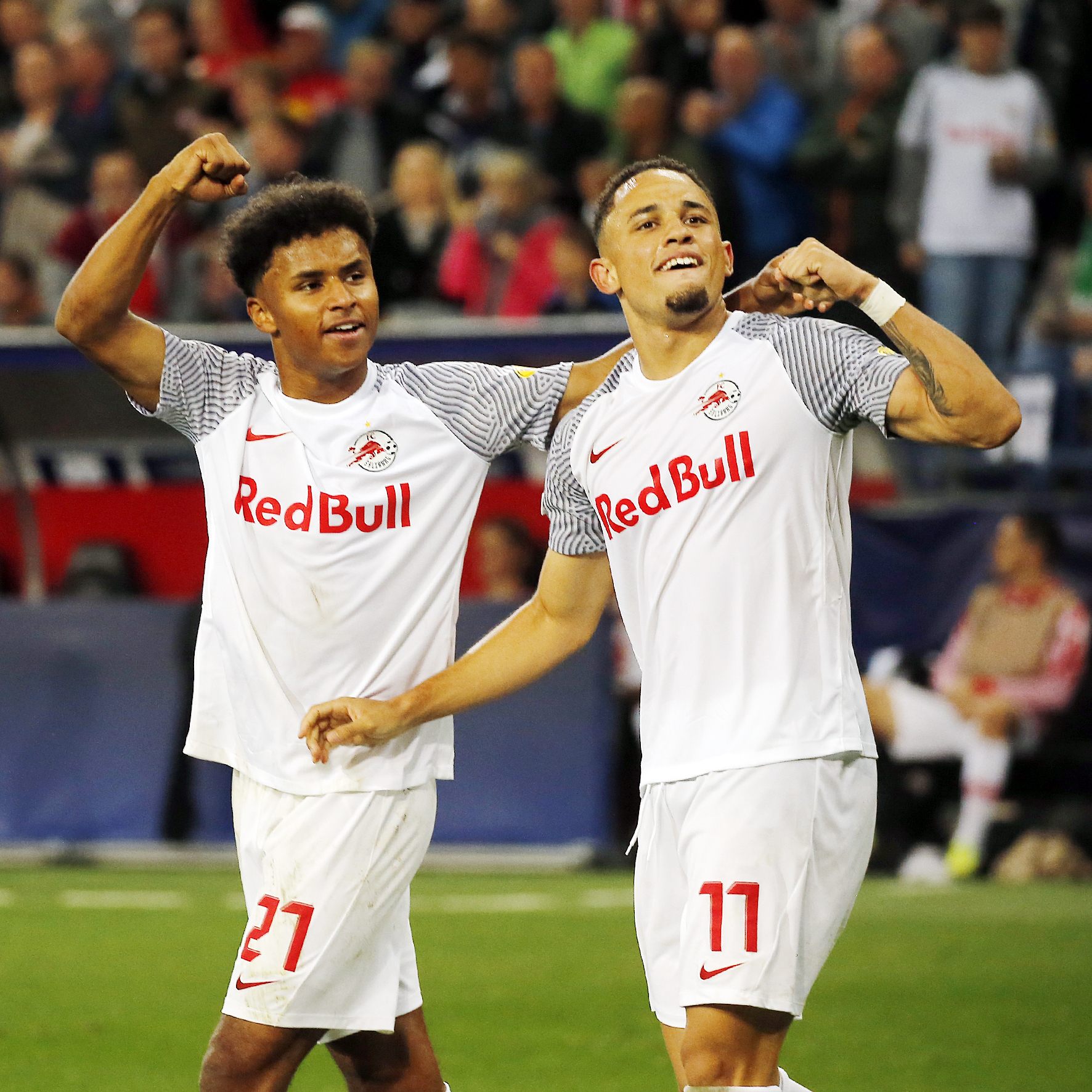 Adeyemi und Okafor erzielten am heutigen Abend die Treffer für Salzburg.