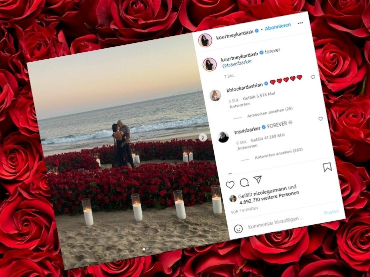 "Für immer" betitelt Kourtney die romantische Szenerie. "Für immer" betitelt Kourtney die romantische Szenerie.