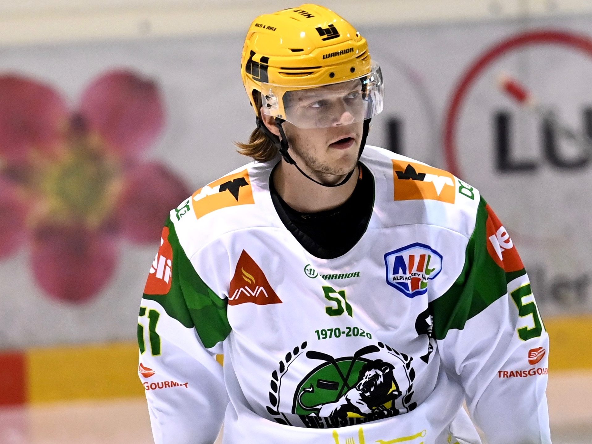 Kevin Puschnik erzielte gegen Meran zwei Tore für den EHC Lustenau