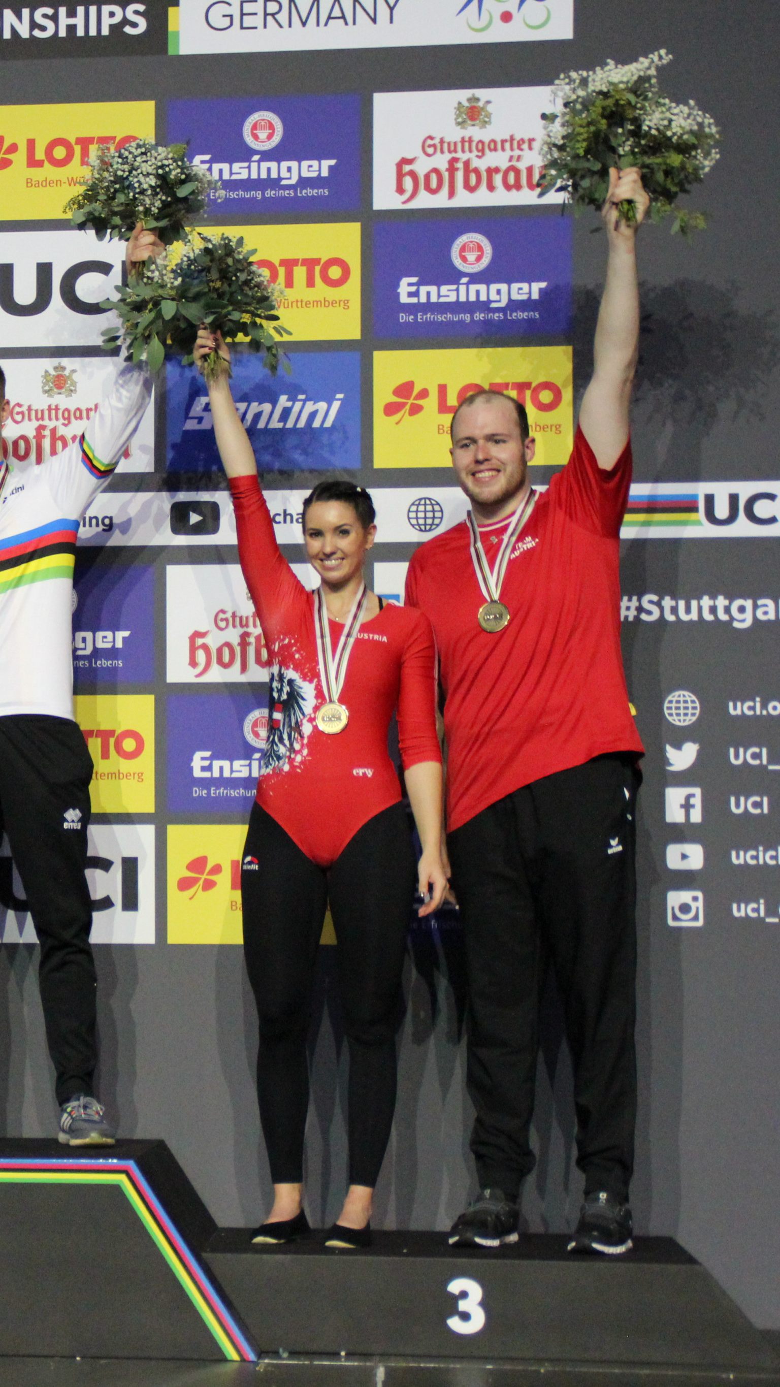 Katharina Kühne und Marcel Schnetzer holten die zweite Medaille für Österreich.