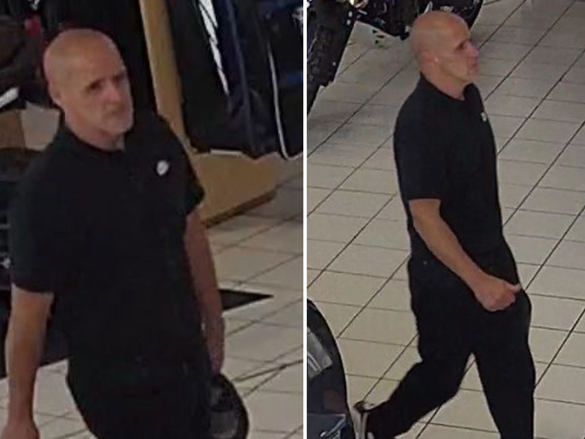 Dieser Mann soll das Motorrad gestohlen haben. Dieser Mann soll das Motorrad gestohlen haben.