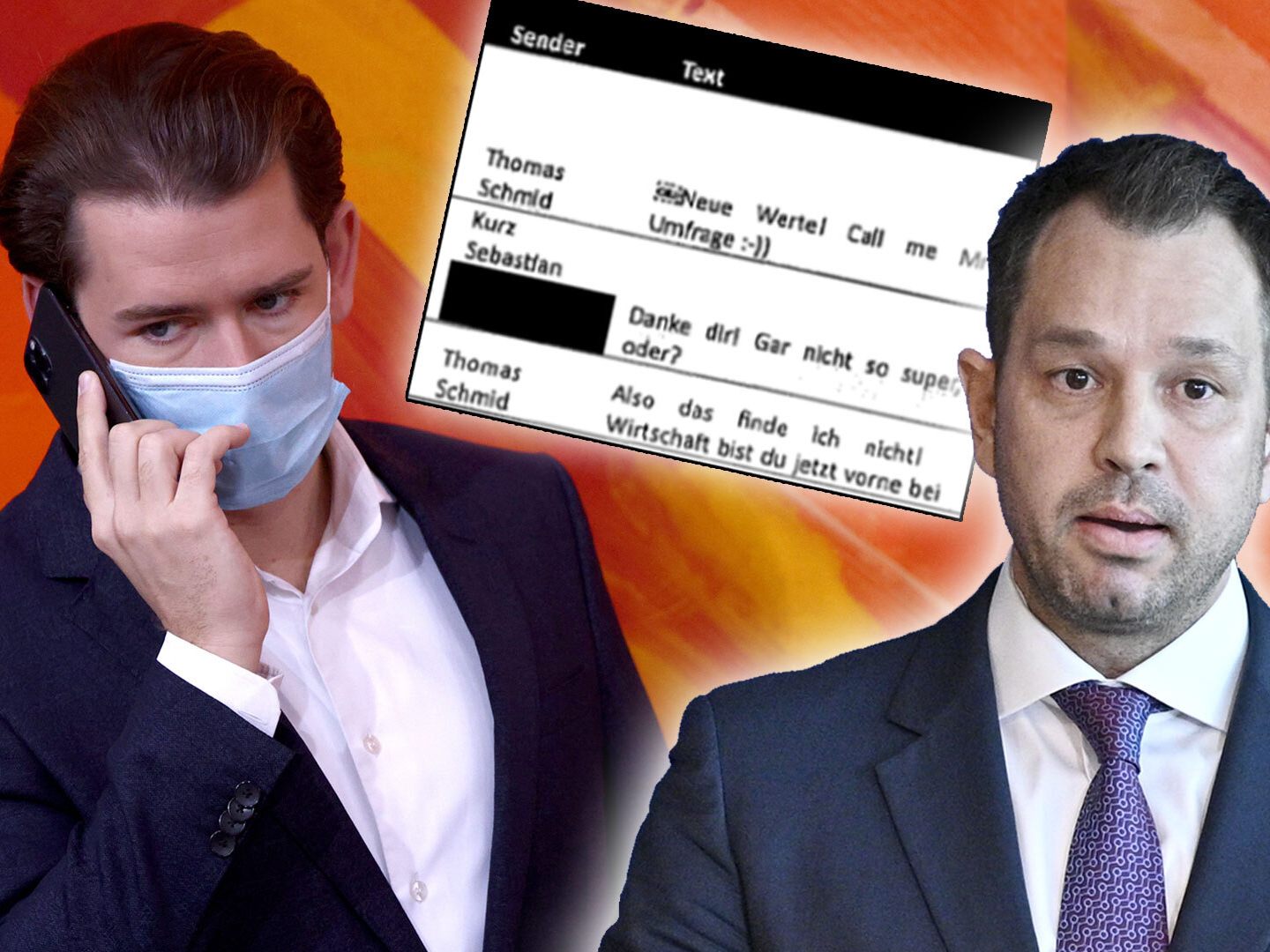 "Call me Mr. Umfrage": Die Chat-Protokolle von Ex-Generalsekretär Thomas Schmid belasten Bundeskanzler Sebastian Kurz (ÖVP). "Call me Mr. Umfrage": Die Chat-Protokolle von Ex-Generalsekretär Thomas Schmid belasten Bundeskanzler Sebastian Kurz (ÖVP).