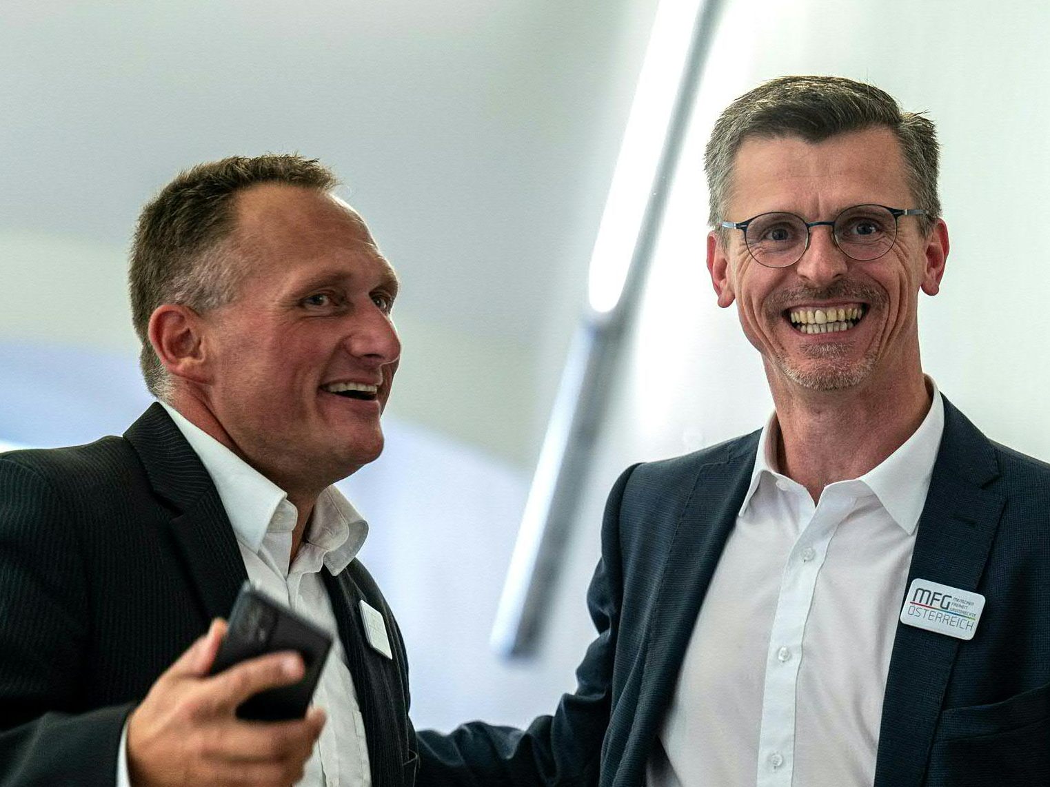 MFG-Geschäftsführer Gerhard Pöttler (l.) ist auch in Wien anwesend. MFG-Geschäftsführer Gerhard Pöttler (l.) ist auch in Wien anwesend.