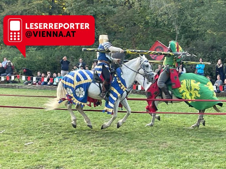 In Laxenburg war ein Ritterturnier zu Pferde zu bestaunen