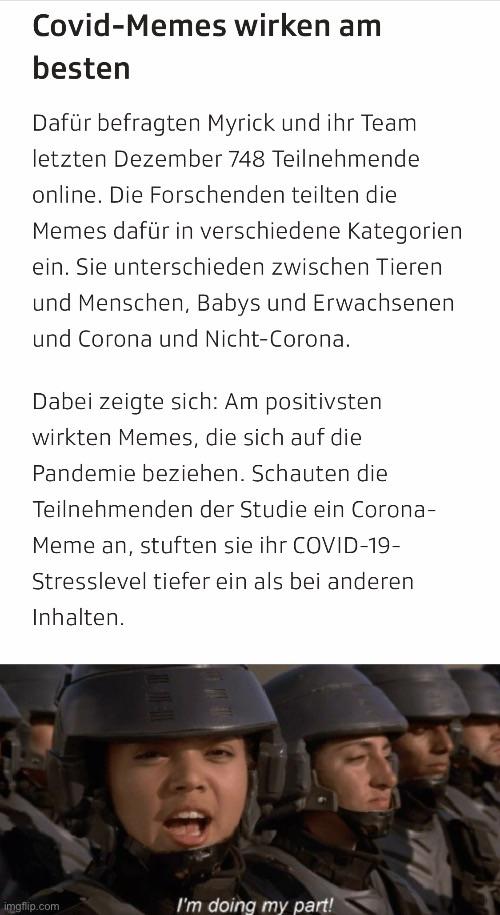 Covid-Memes wirken am besten