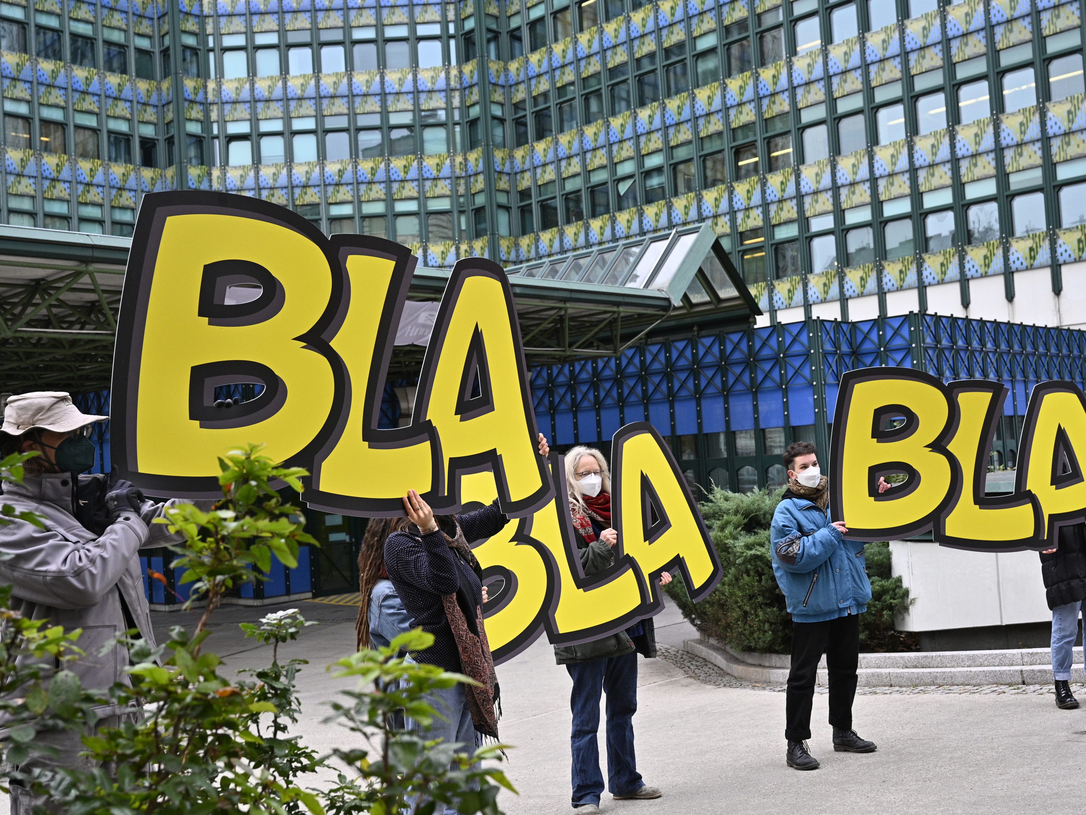 Ein Klima-Protest ereignete sich am Montag in Wien.
