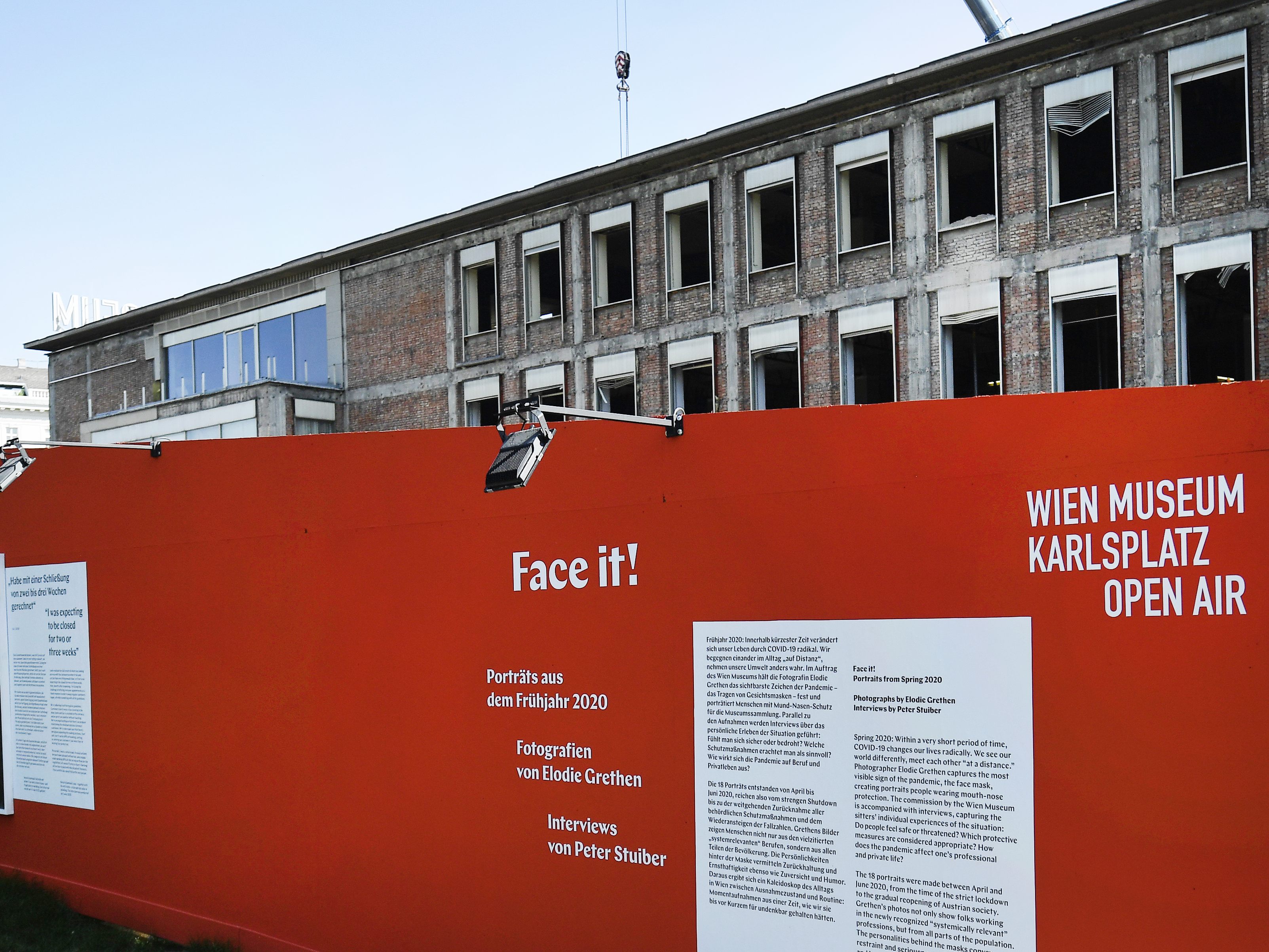 Die Bauarbeiten am Wien Museum dauern nun schon 16 Monate an. Die Bauarbeiten am Wien Museum dauern nun schon 16 Monate an.