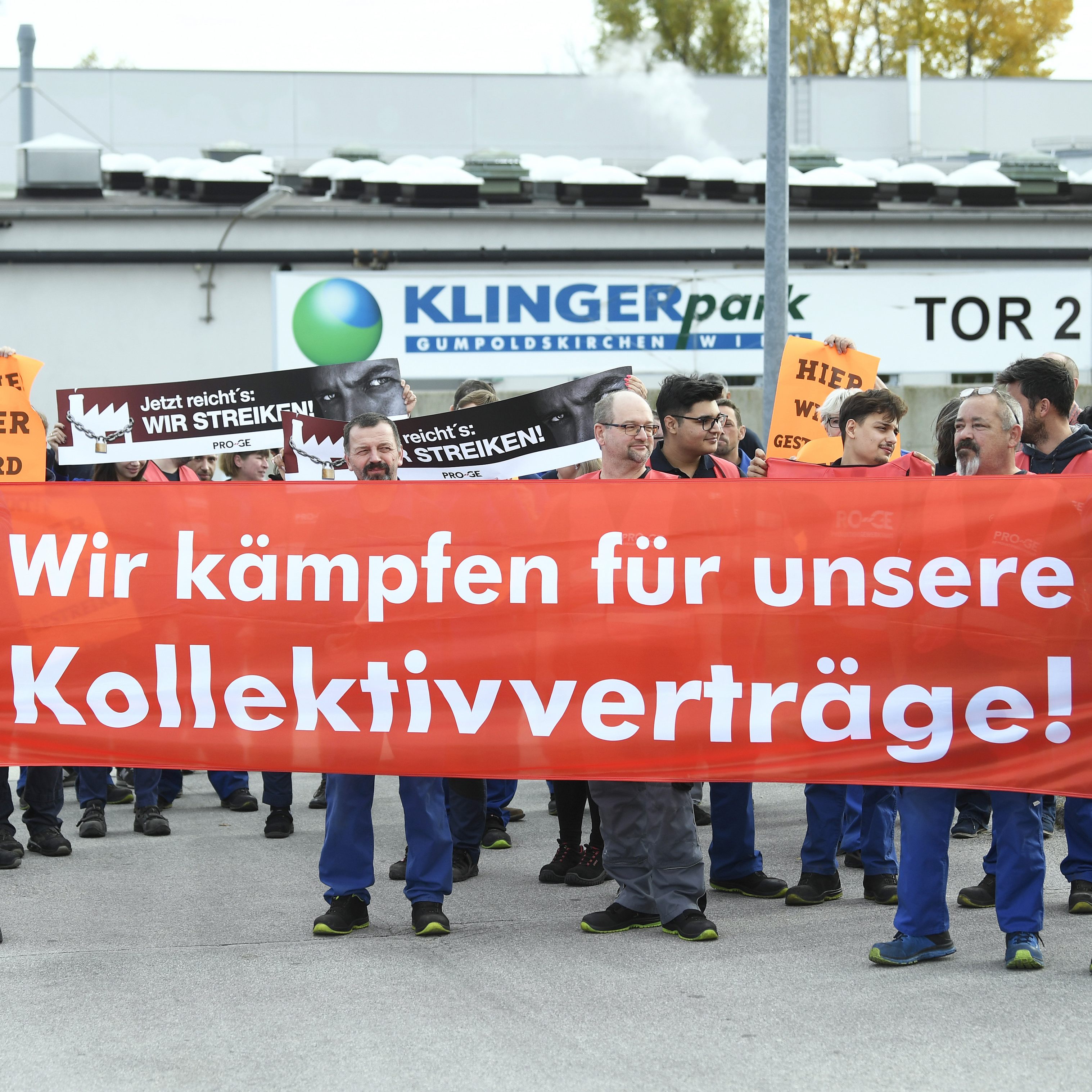 Der Donnerstag war der zweite Tag der Warnstreiks der Gewerkschaften der Metaller rund um die Kollektivvertragsverhandlungen.
