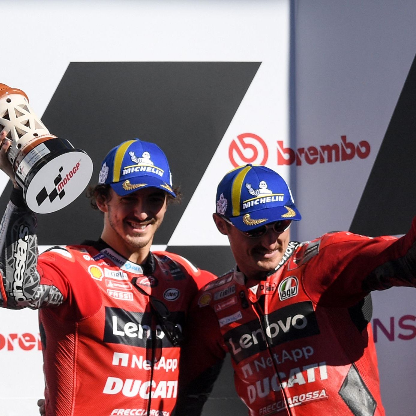 Francesco Bagnaia hat in Portimao das vorletzte MotoGP-Rennen der Saison gewonnen..