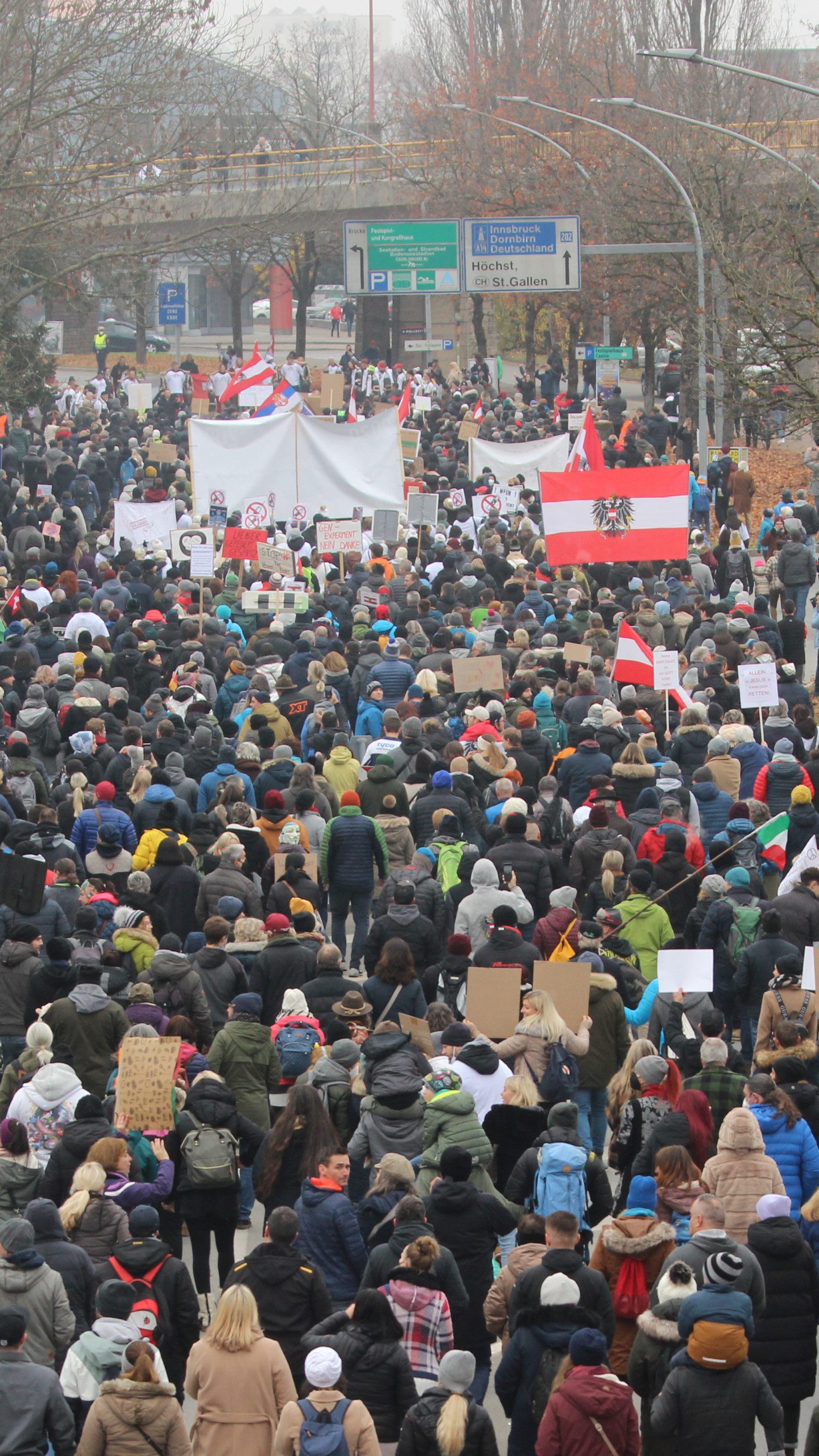 5000 Demonstranten zogen am Sonntag durch Bregenz.