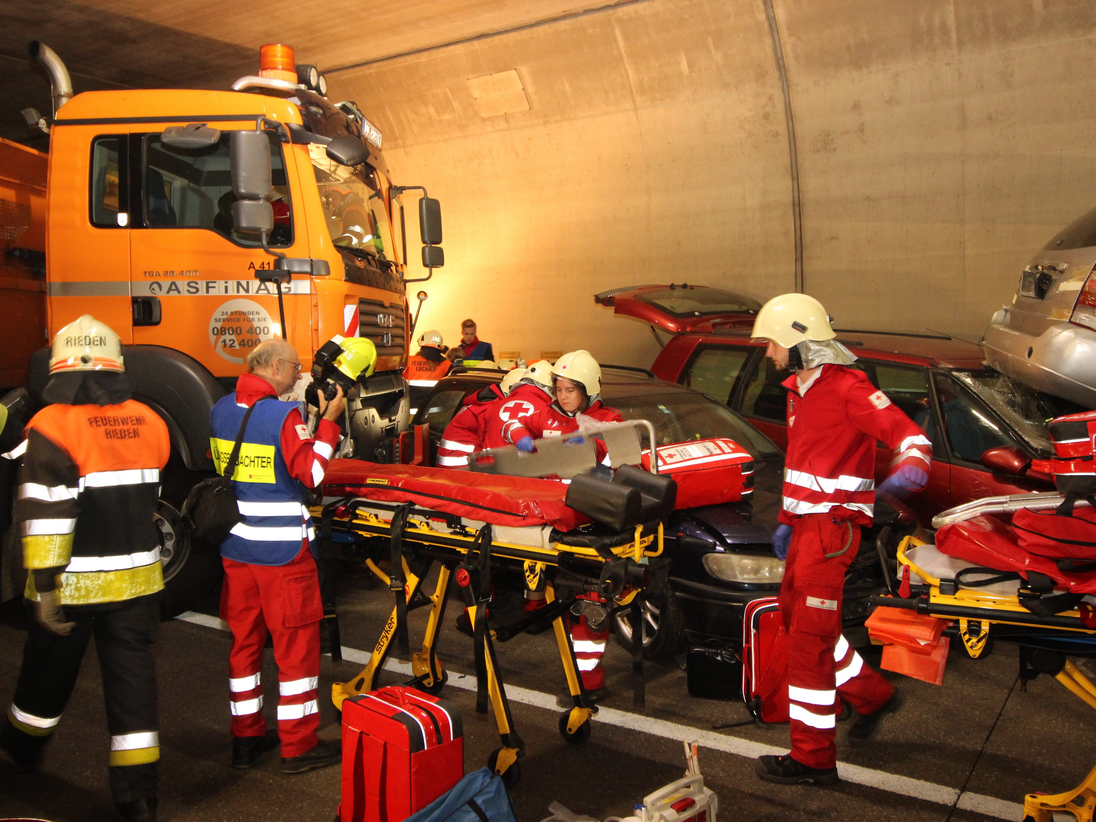 Einsatzübung im Pfändertunnel