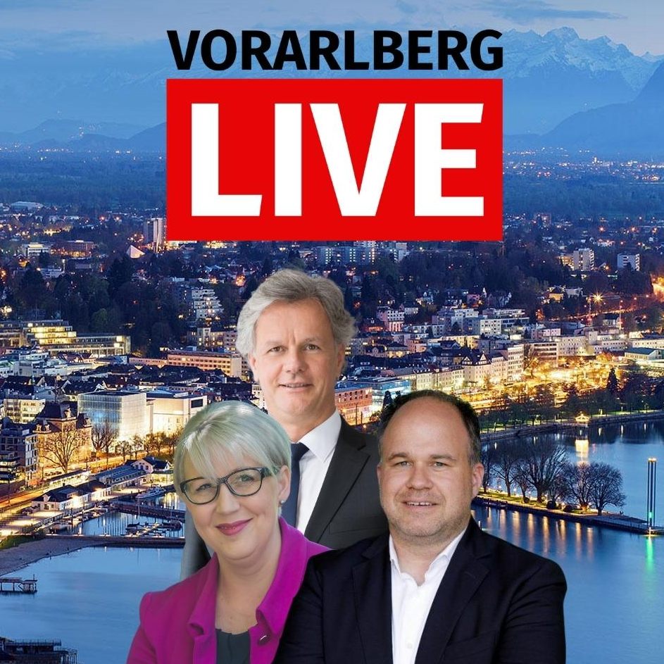 Sabine Scheffknecht und Gerald Fleisch u Gast bei "Vorarlberg LIVE".
