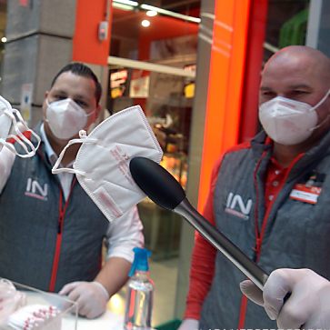 Maskenverteilung zum Start der FFP2-Pflicht Ende Jänner 2021