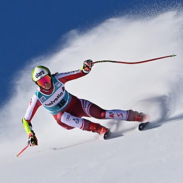 Puchner im Training in Val d'Isere Schnellste