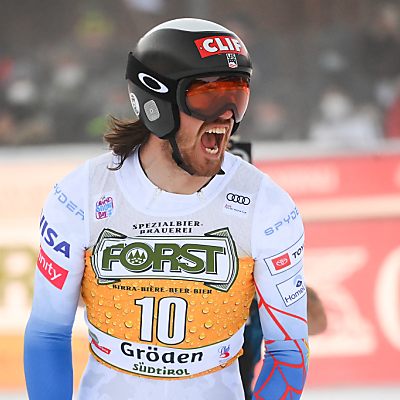 Bryce Bennett lässt in Gröden einen Siegesschrei los