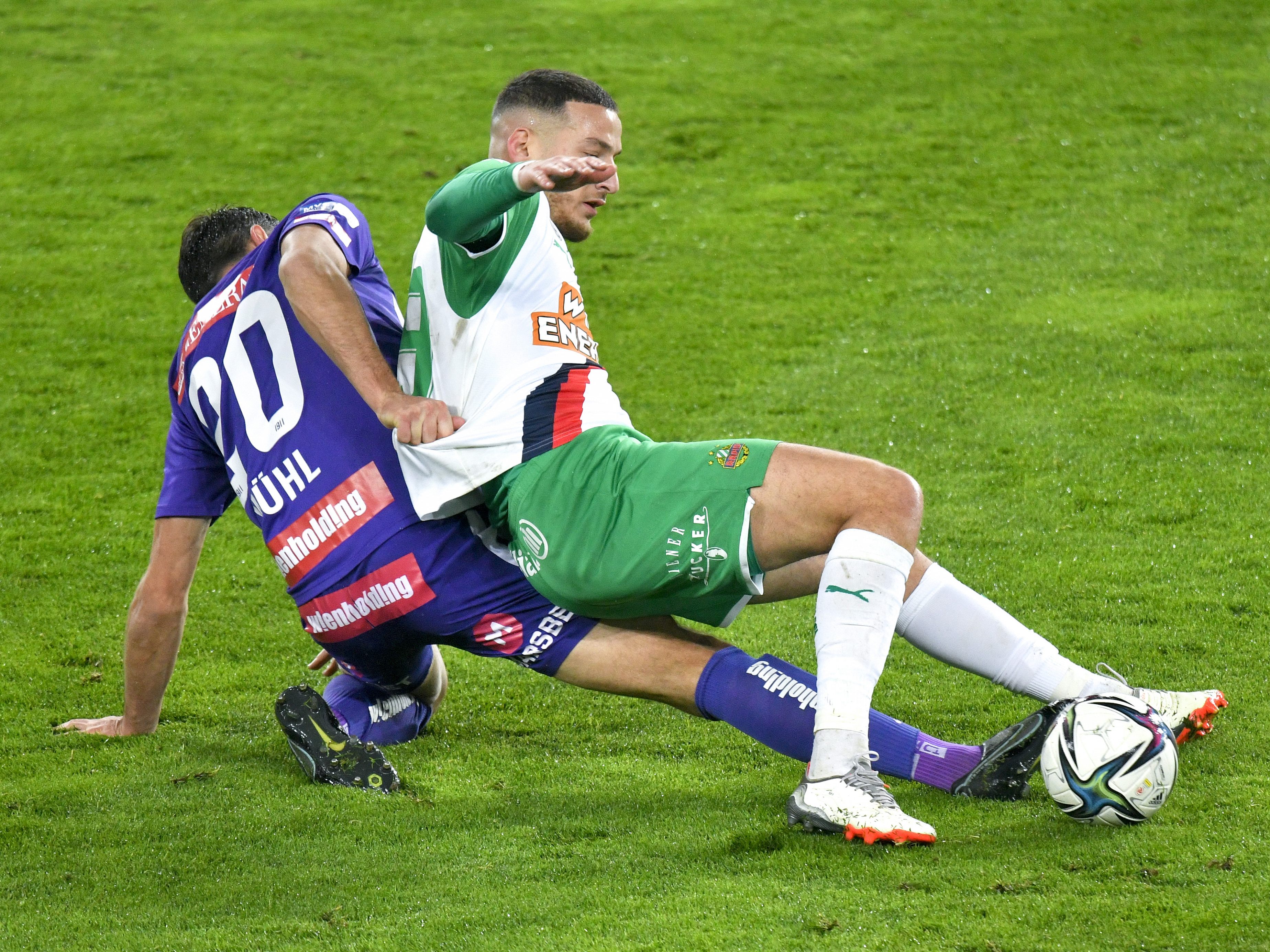 Austria holte nach Blitzstart im Wiener Derby 1:1 bei Rapid. Austria holte nach Blitzstart im Wiener Derby 1:1 bei Rapid.