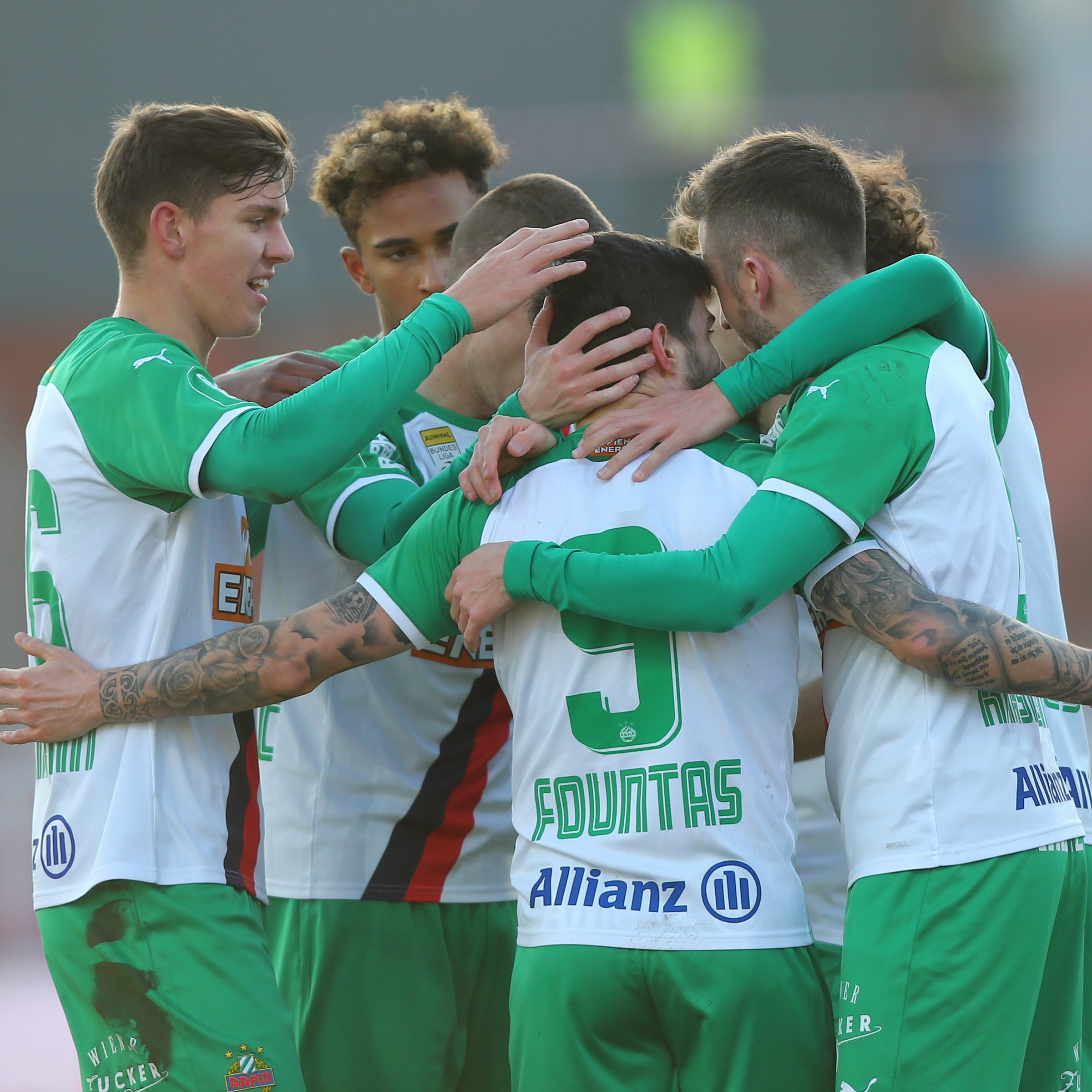 Rapid konnte bei Admira wichtige Punkte holen.