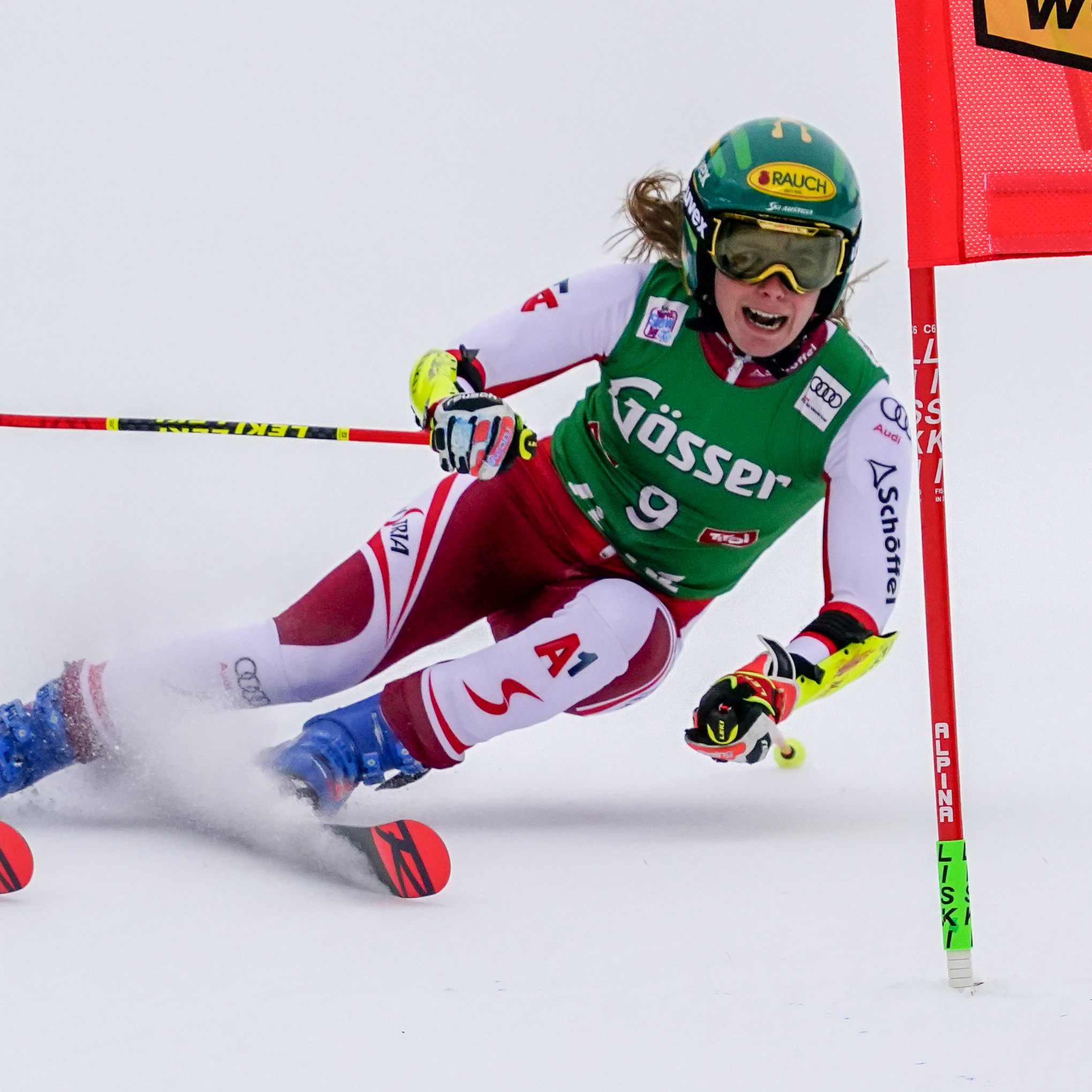 Katharina Liensberger geht von Rang 18 in den zweiten Durchgang.