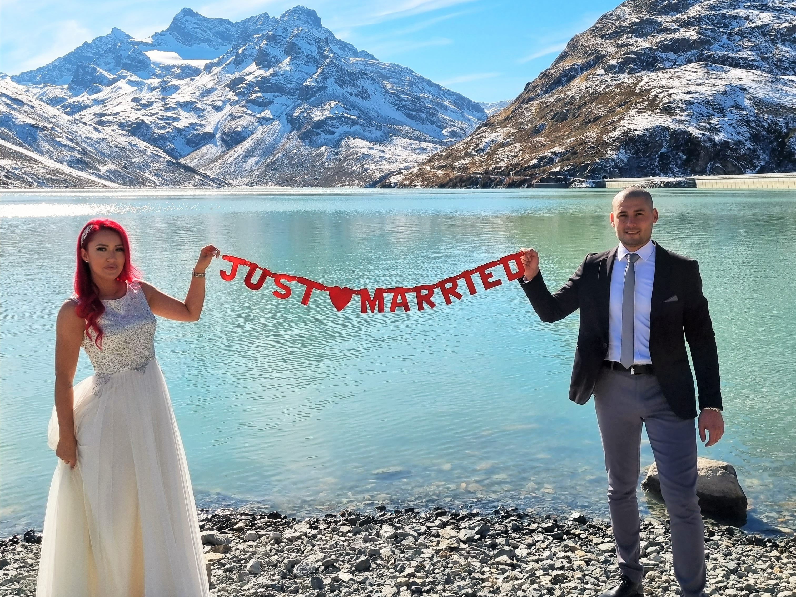 Ljiljana Djordjevic und Stefan Cenic feierten „Just married“ auf der Silvretta.