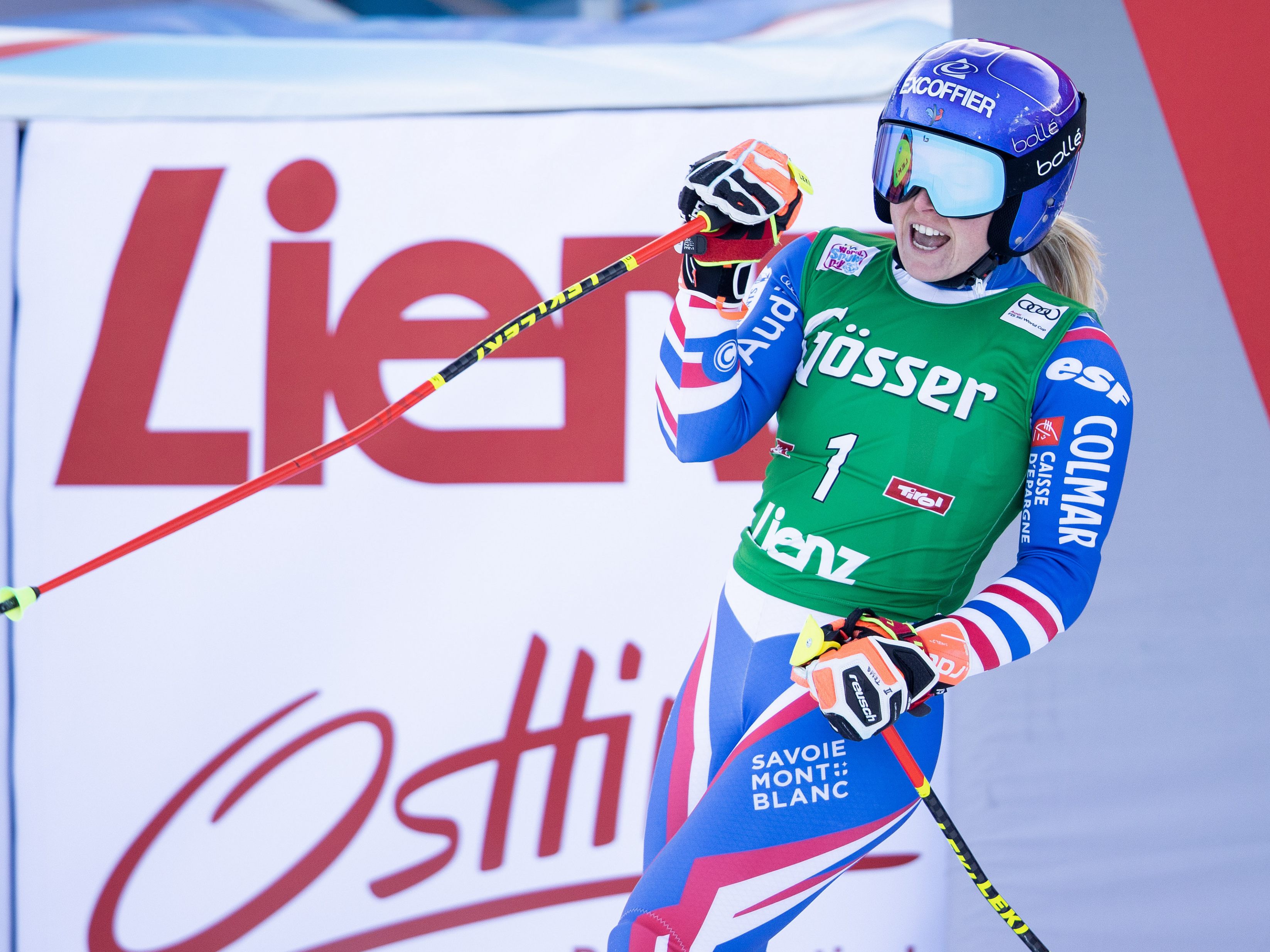 Tessa Worley, die Siegerin beim Riesentorlauf in Lienz. Tessa Worley, die Siegerin beim Riesentorlauf in Lienz.