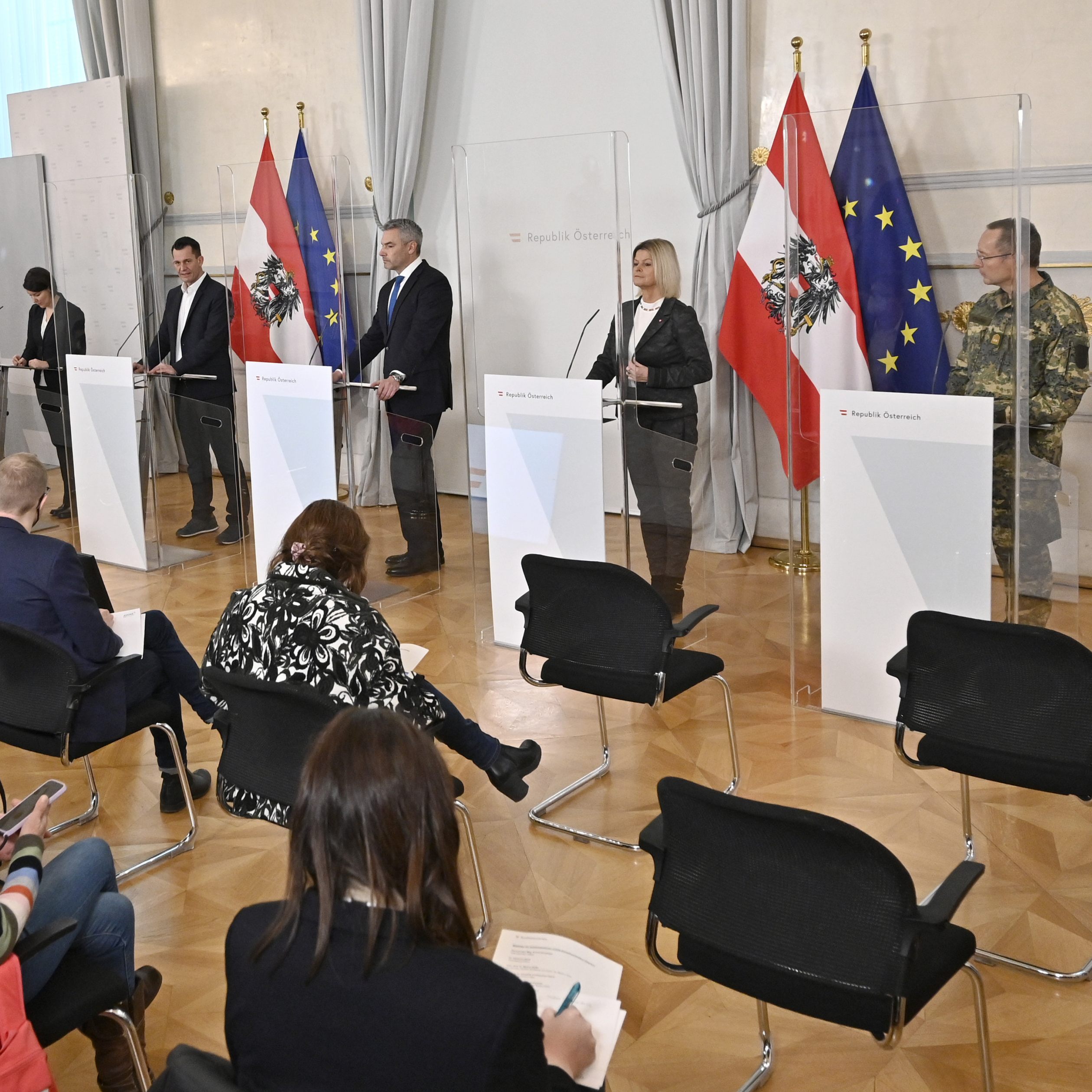 Präsentation der gesamtstaatlichen Covid-Krisenkoordination (GECKO).