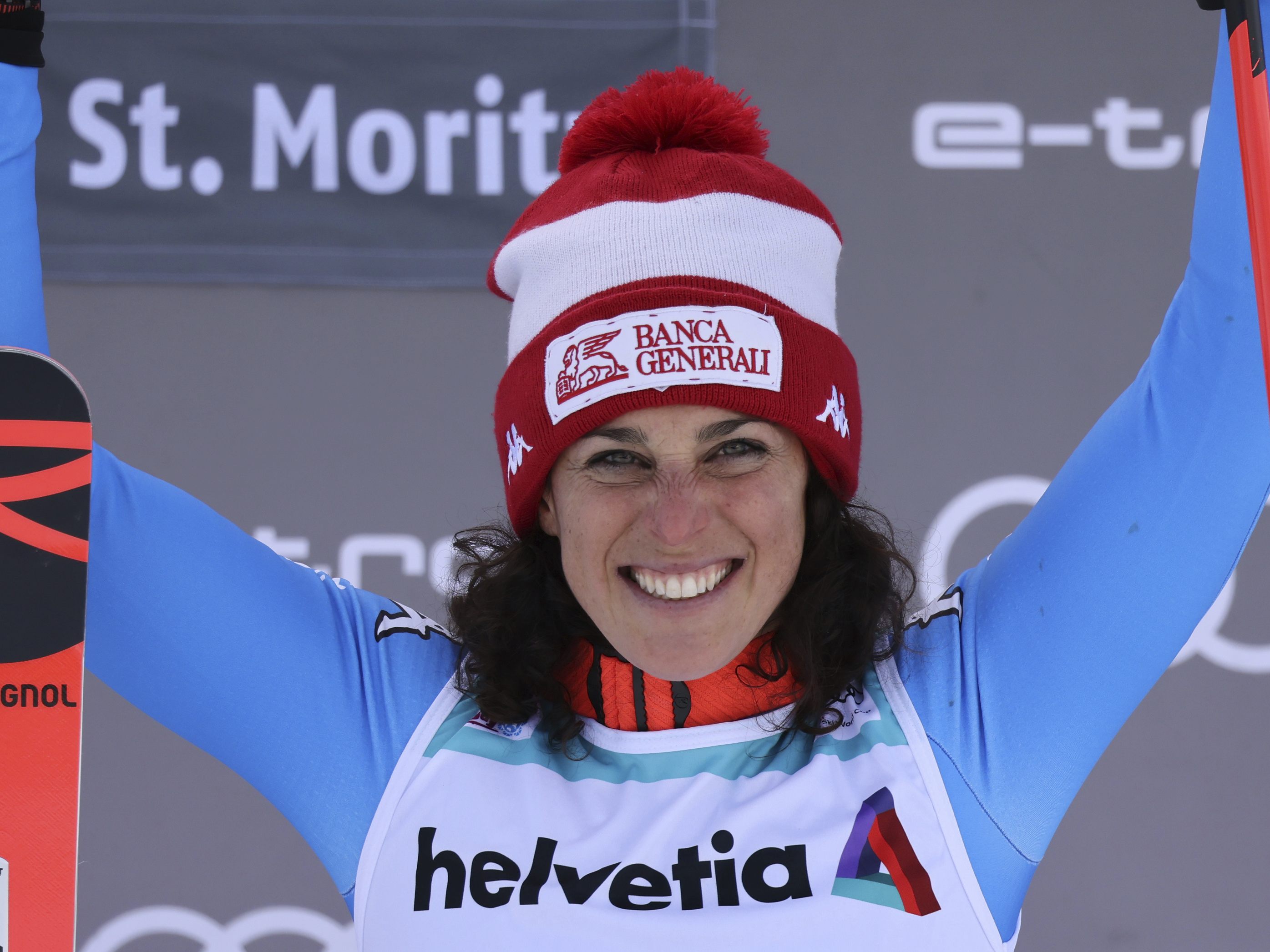 Brignone setzte sich am Sonntag durch.