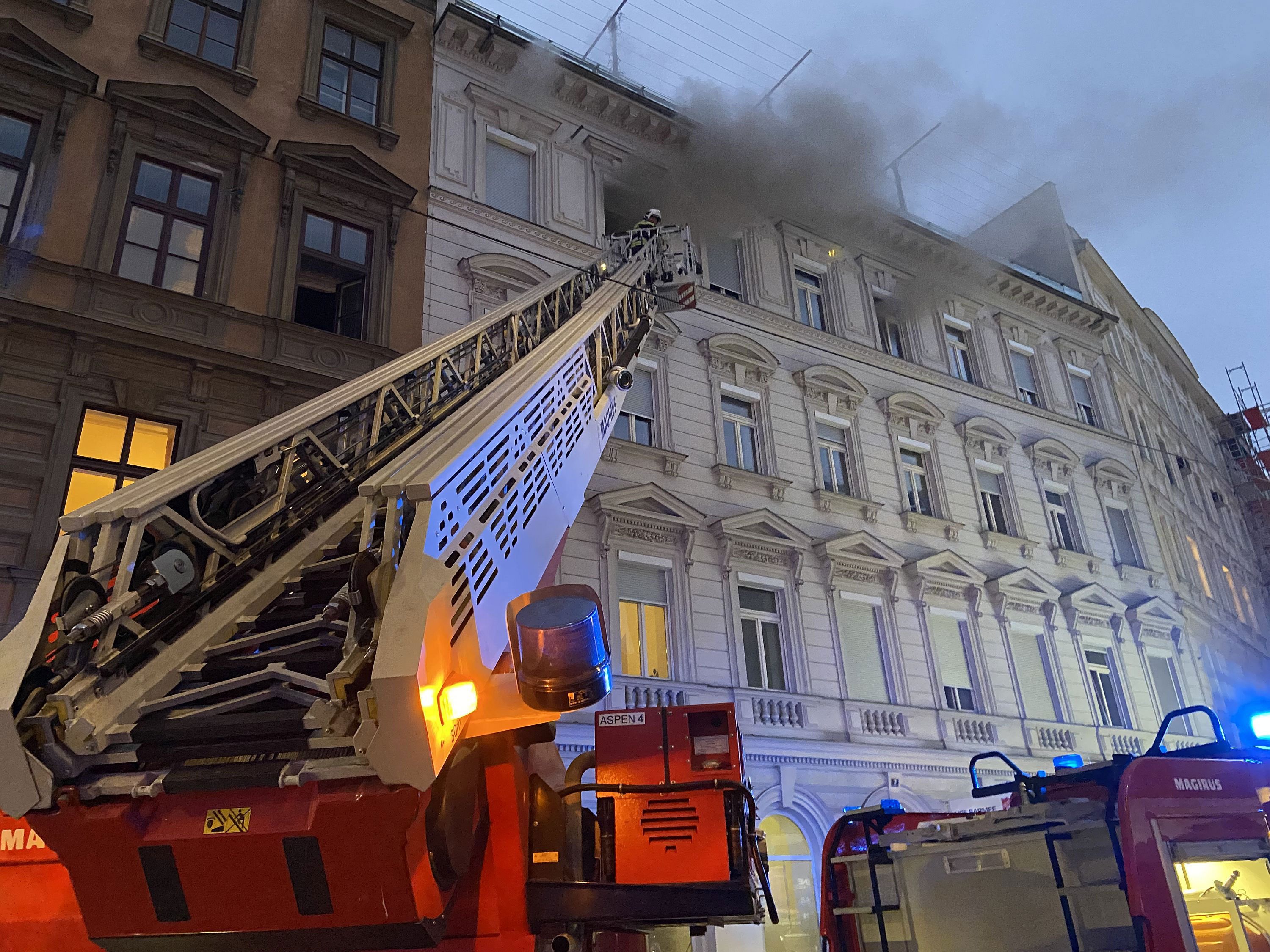 Einsatz beim Brand in der Wiener Leopoldstadt