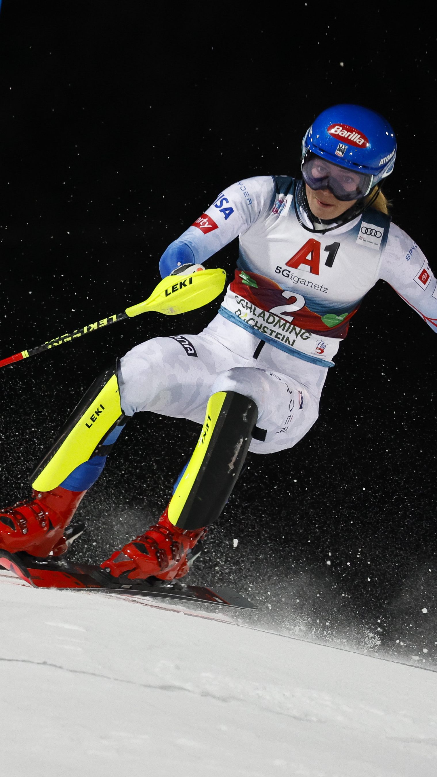Mikaela Shiffrin holte sich mit Laufbestzeit im 2. Durchgang den Sieg in Schladming.