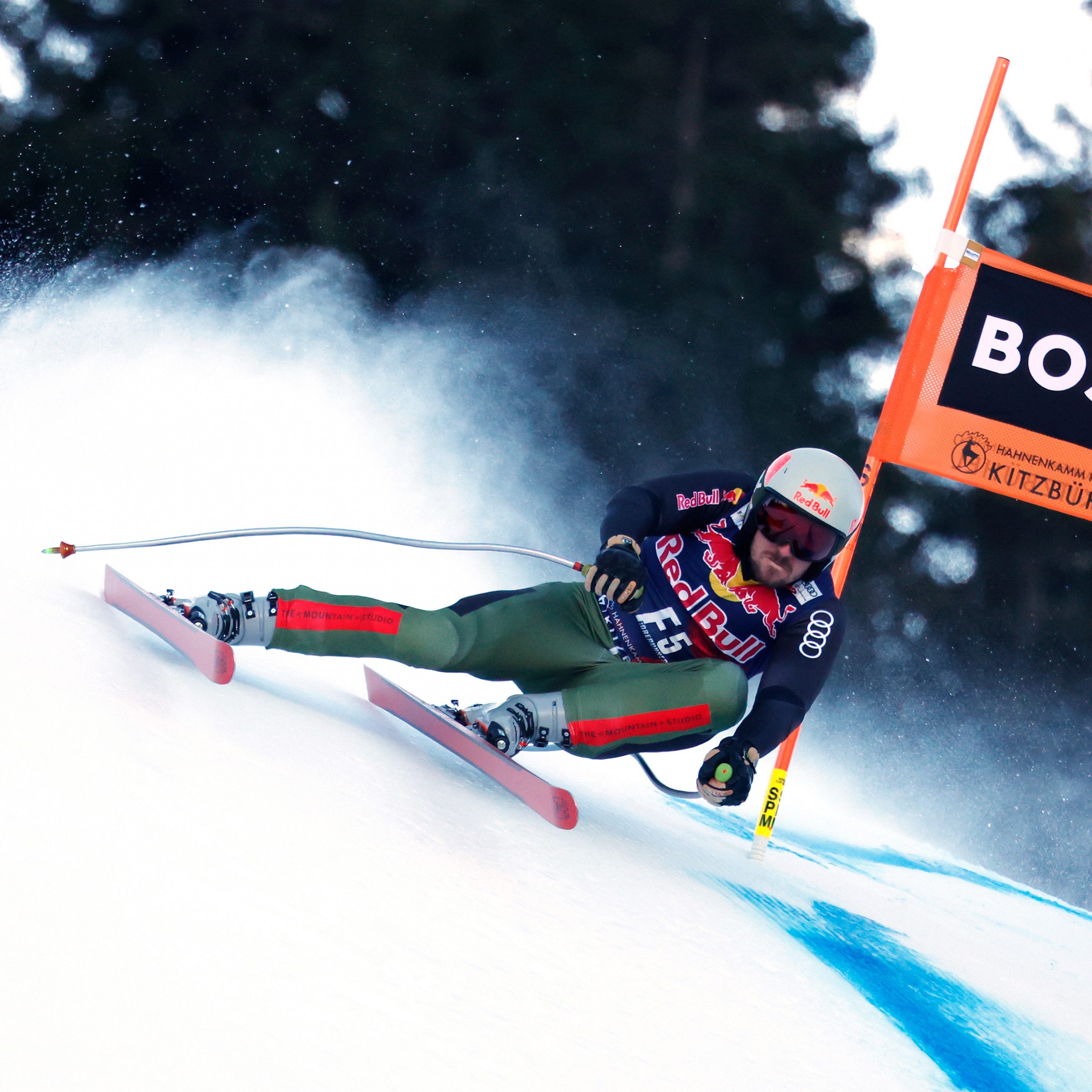 Marcel Hirscher am Mittwoch als Vorläufer auf der Streif.