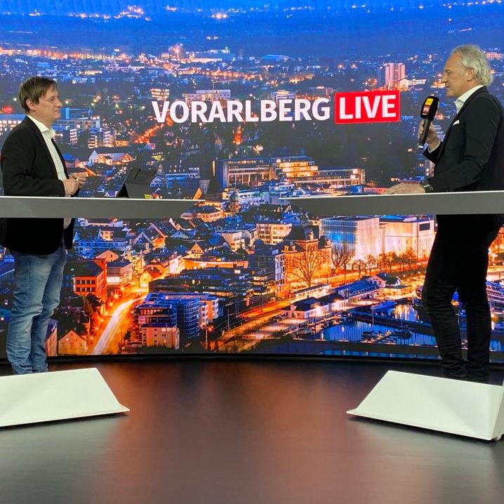 Präsident Martin Ohneberg im Studio von Vorarlberg LIVE
