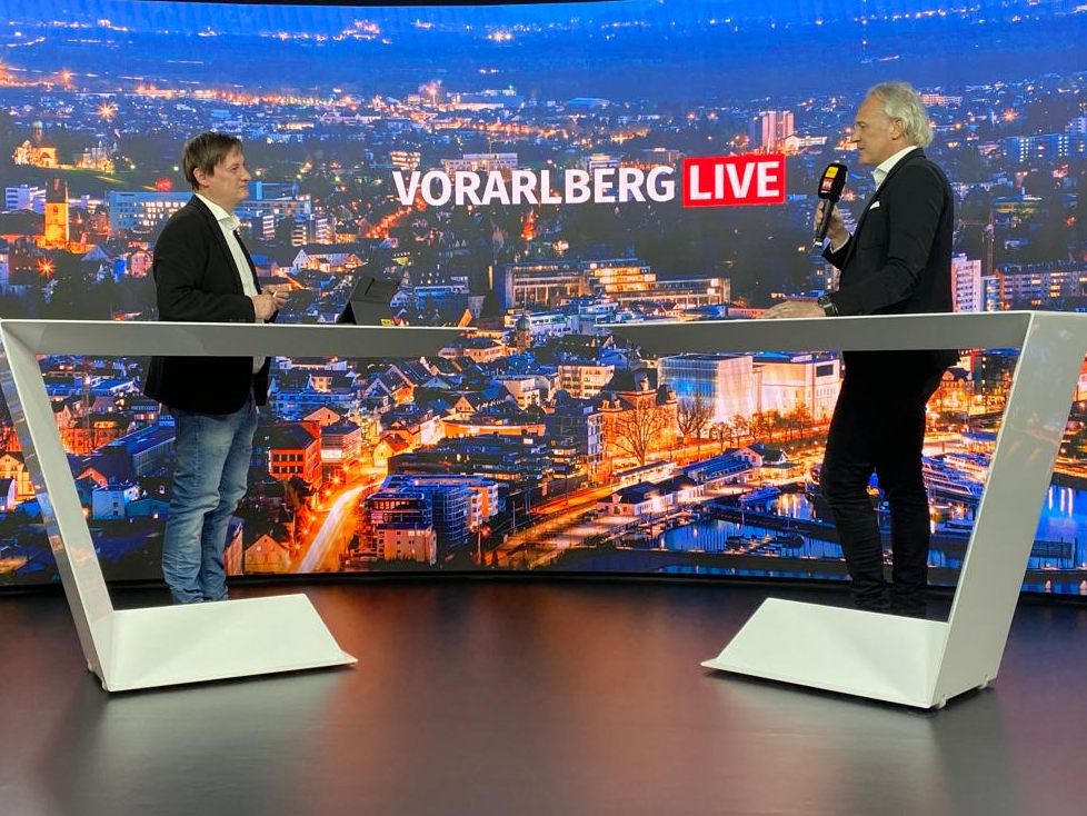 Präsident Martin Ohneberg im Studio von Vorarlberg LIVE