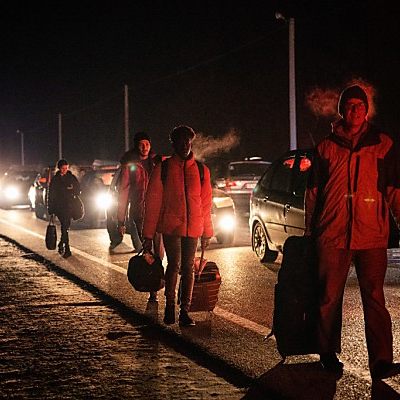 Flüchtlinge auf dem Weg nach Polen