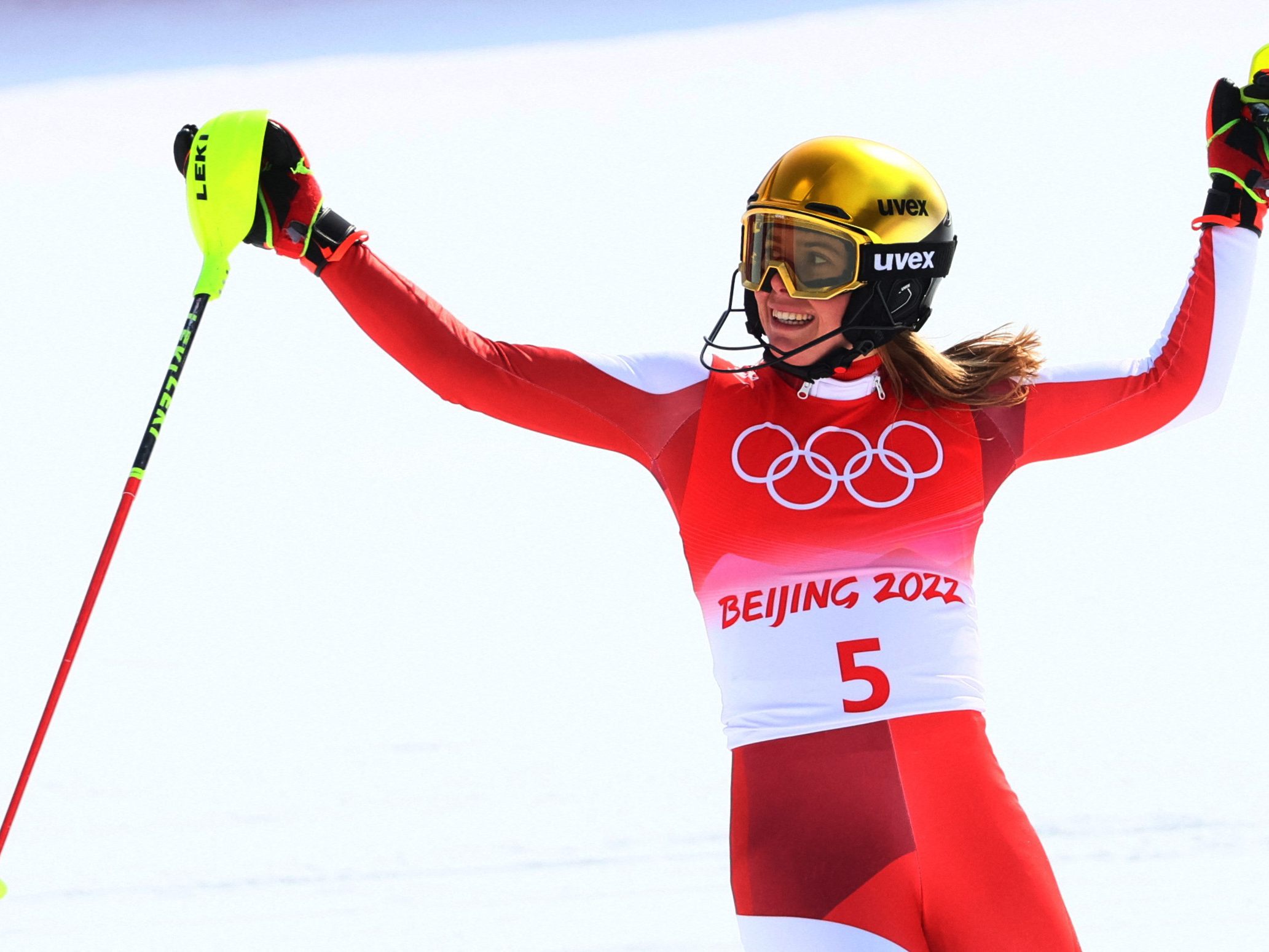 Katharina Liensberger errang bei den Olympischen Spielen Slalom-Silber. Katharina Liensberger errang bei den Olympischen Spielen Slalom-Silber.