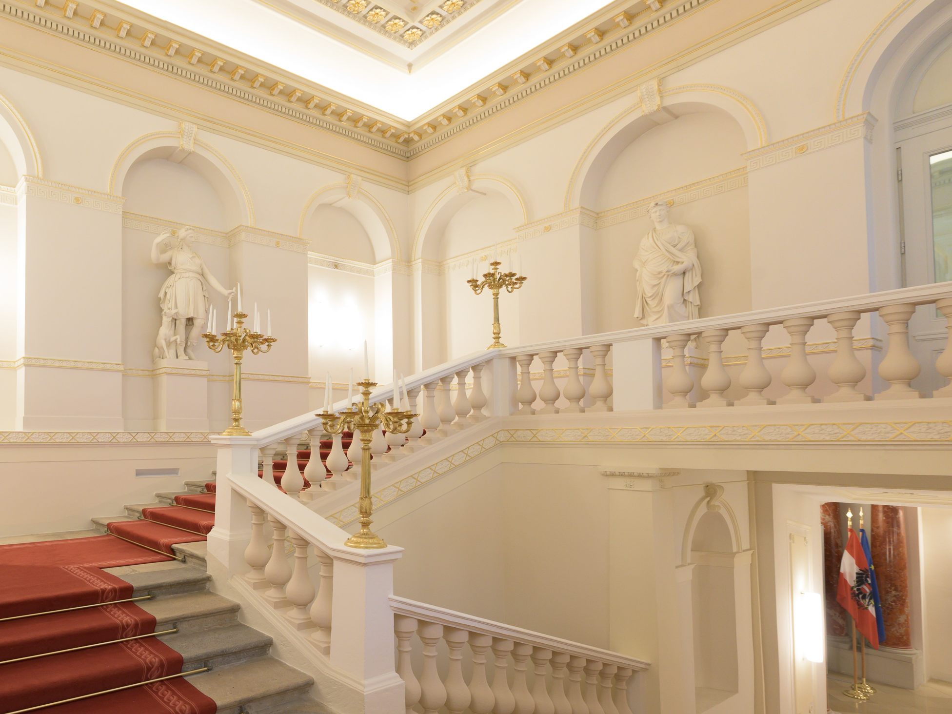 Ein Blick in das renovierte Palais Modena, Amtssitz der Innenminister der Zweiten Republik. Das historische Palais steht unter Denkmalschutz. Ein Blick in das renovierte Palais Modena, Amtssitz der Innenminister der Zweiten Republik. Das historische Palais steht unter Denkmalschutz.