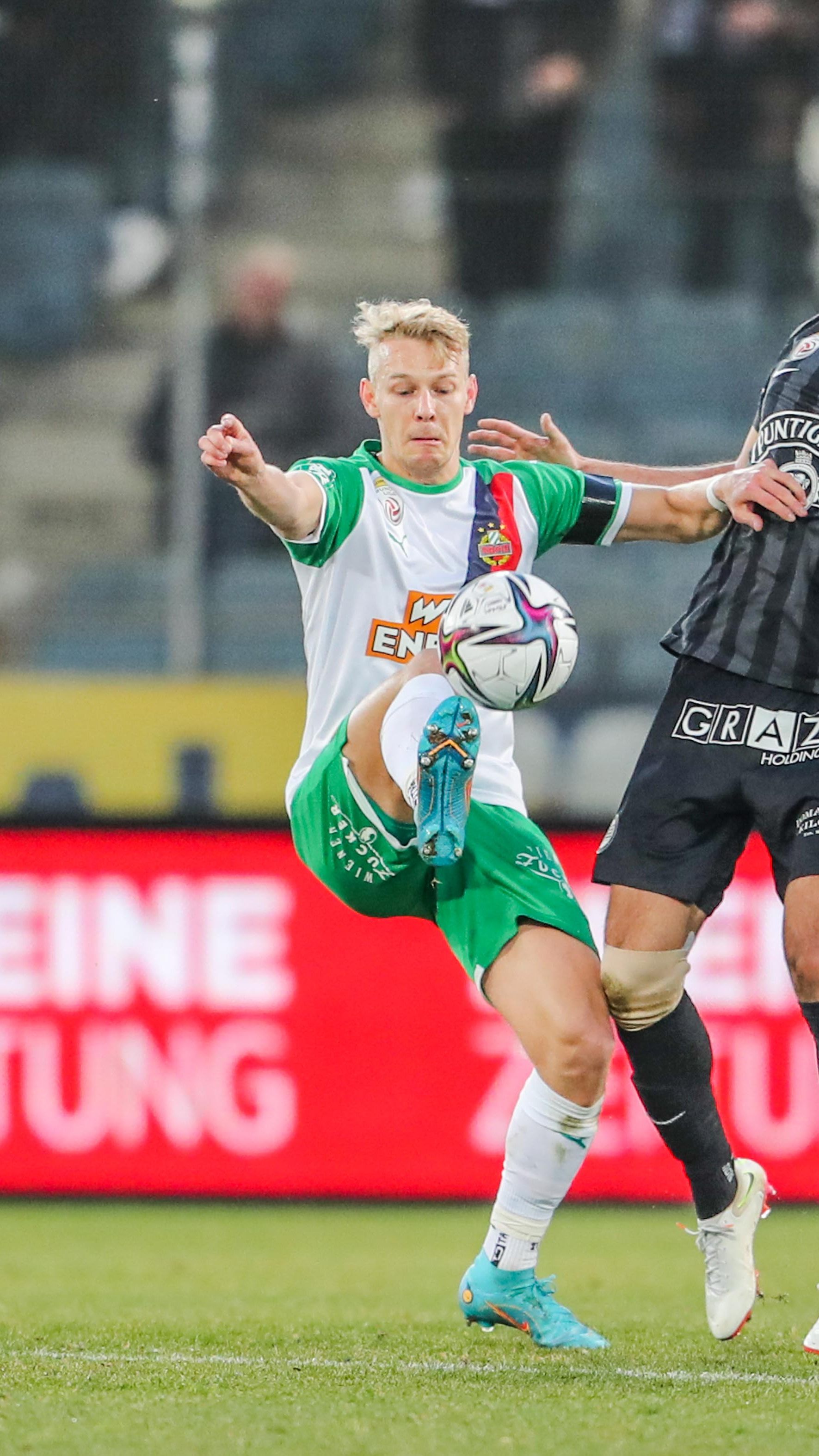 Rapid nach 2:2 bei Sturm Graz nur Bundesliga-Siebenter.