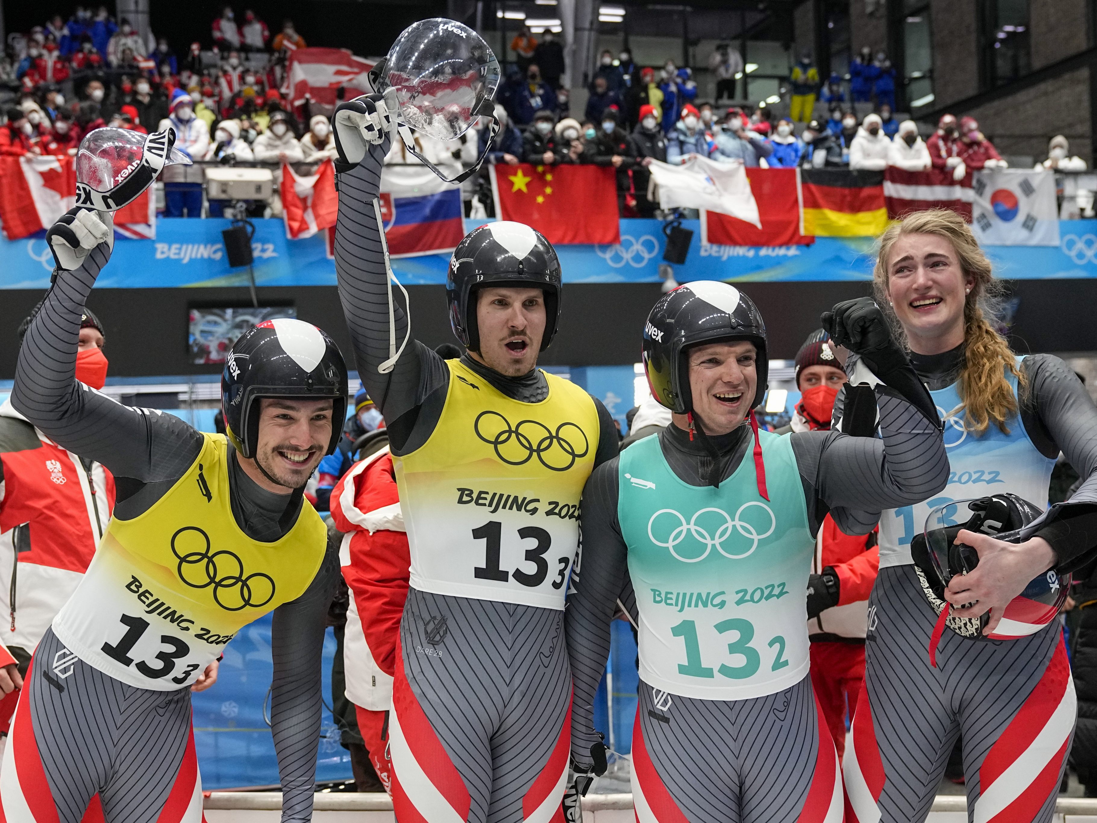 Olympia: Silber für Österreich in Rodel-Teamstaffel. Olympia: Silber für Österreich in Rodel-Teamstaffel.