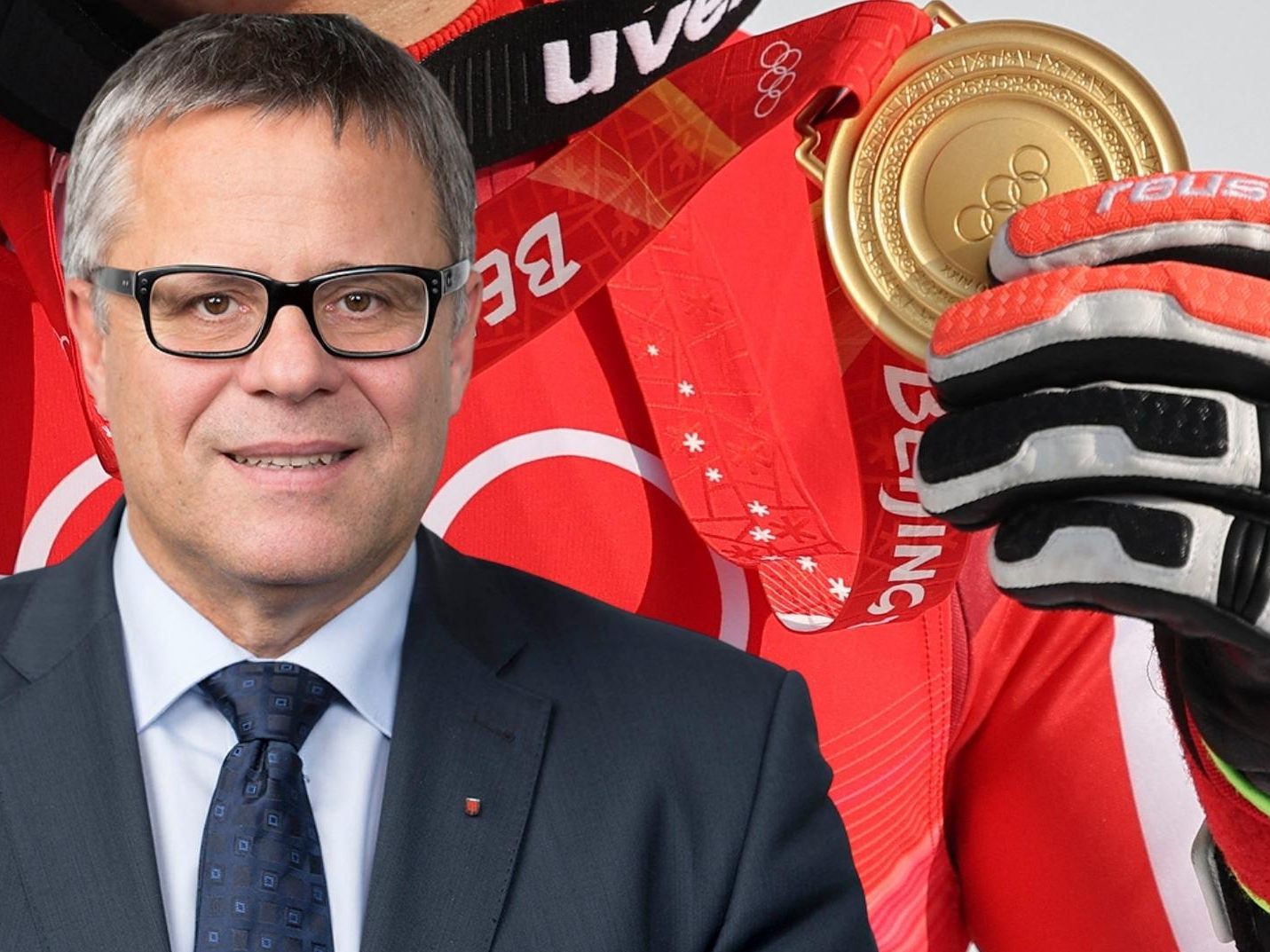 Roland Frühstück gratuliert den Sportlern. Roland Frühstück gratuliert den Sportlern.