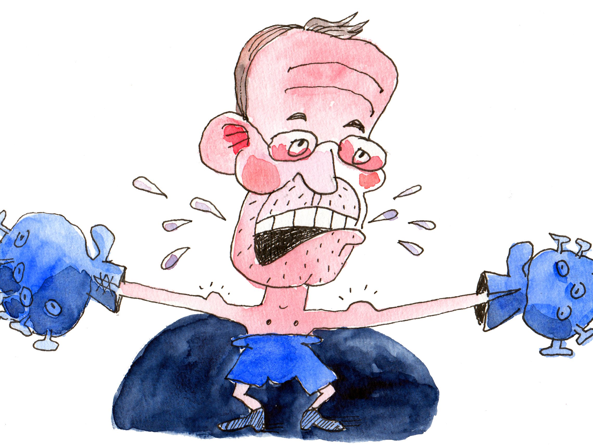 Illustrator Martin Rhomberg hat auch 2022 wieder zahlreiche Kuriositäten und Politiker kreativ in Szene gesetzt.
