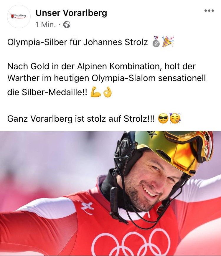 Ganz Vorarlberg freut sich mit Strolt.