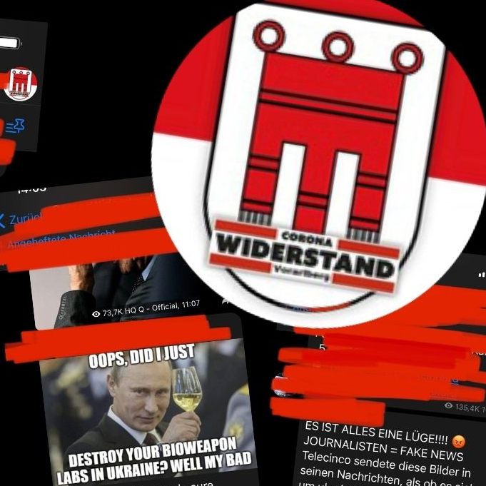 Der lange Arm von Putin reicht auch bis in die Telegram-Channels der Vorarlberger Corona-Maßnahmen-Kritiker.